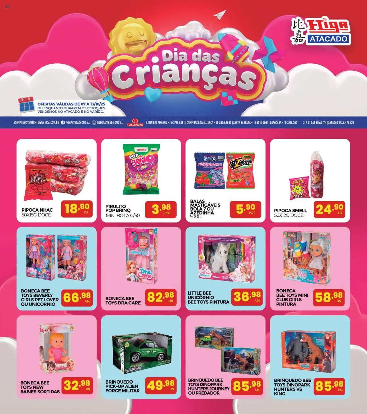 Higa Atacado folheto "Ofertas Especial dia das crianças" válido a partir de 07/10/2025 - número de página 1