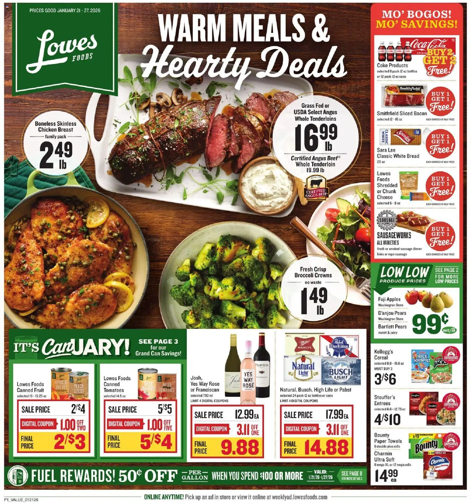 Ad Preview of Lowes Foods Weekly Ad from 01/21/2026