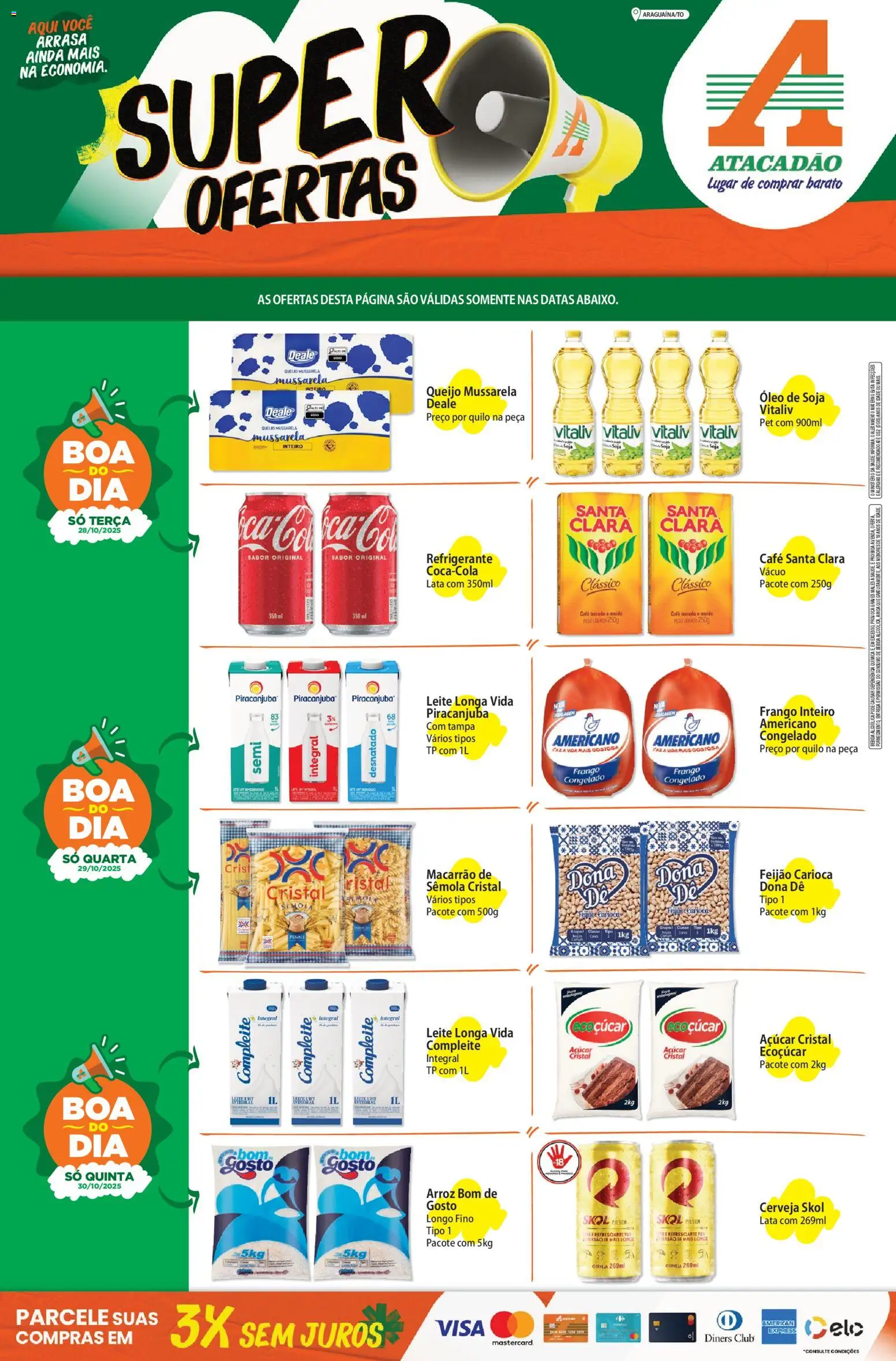 Pré-Visualização do folheto "Ofertas - TO" da loja Atacadão válido a partir de 28/10/2025