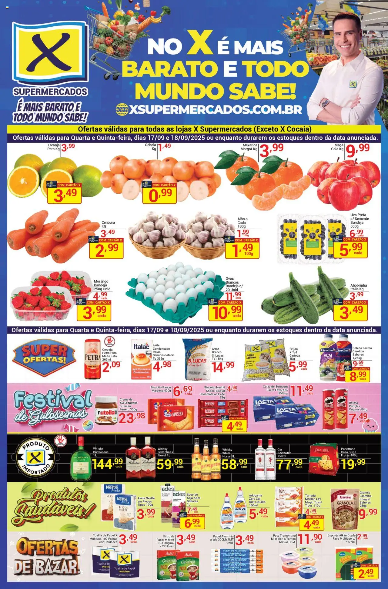 X Supermercados folheto "Ofertas da semana" válido a partir de 17/09/2025 - número de página 1