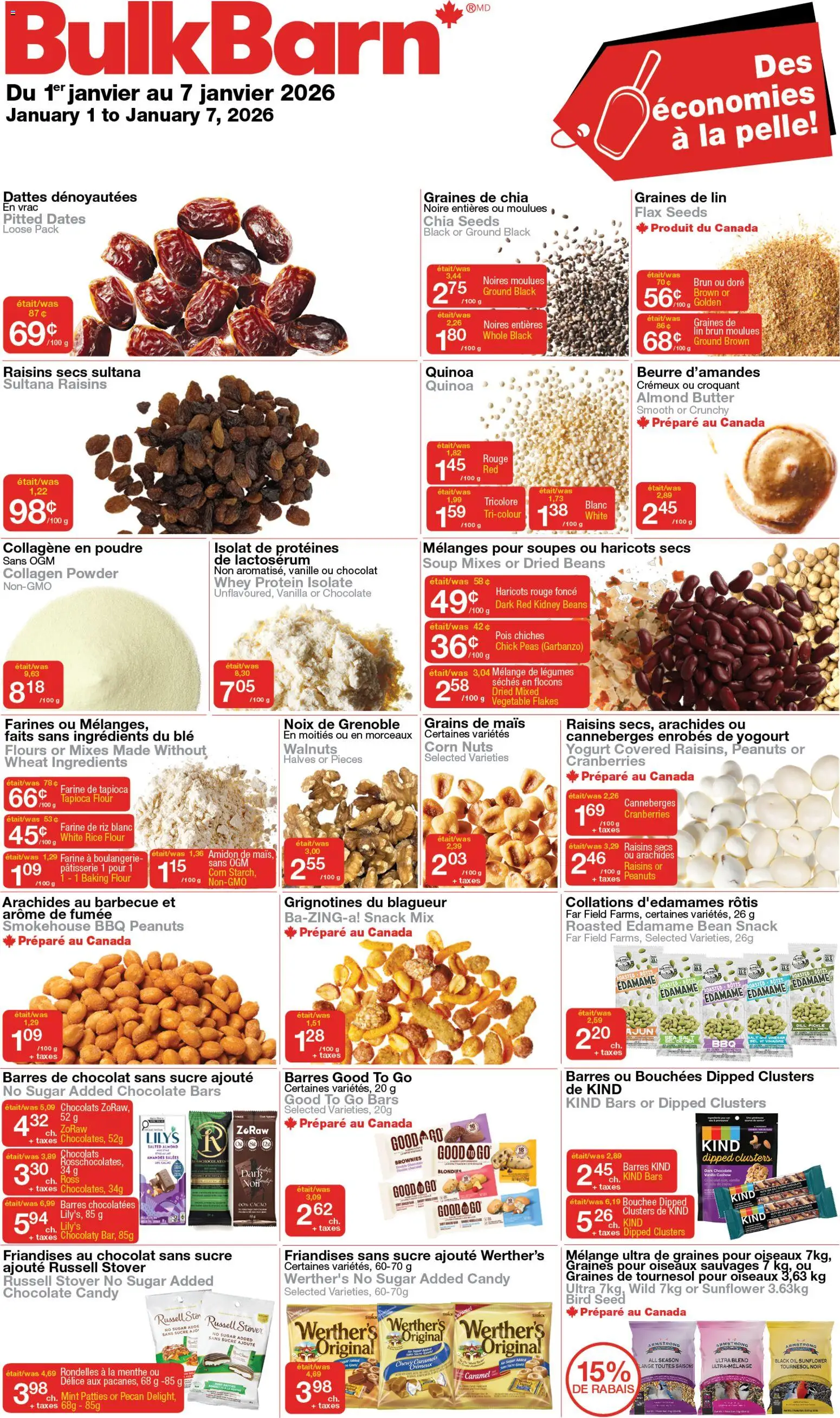 Preview of leaflet Weekly flyer / circulaire from shop Bulk Barn is valid from Jan 01, 2026