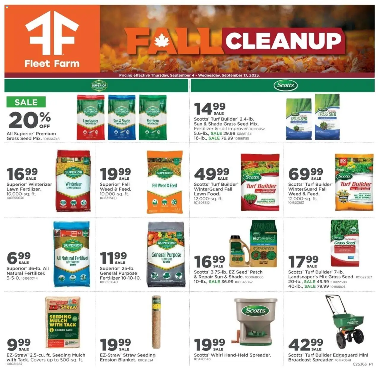 Mills Fleet Farm Fall Cleanup from 09/04/2025 - Flyer - Page number 1