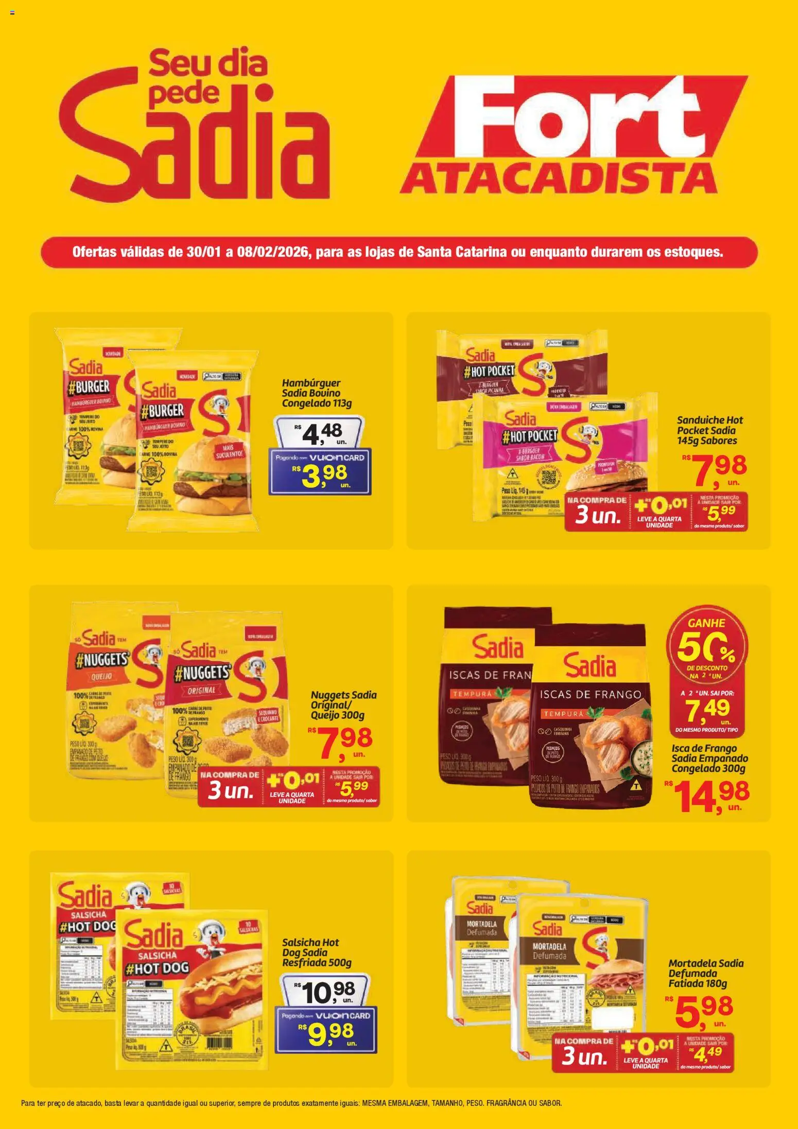 Pré-Visualização do folheto "Ofertas BRF" da loja Fort Atacadista válido a partir de 30/01/2026