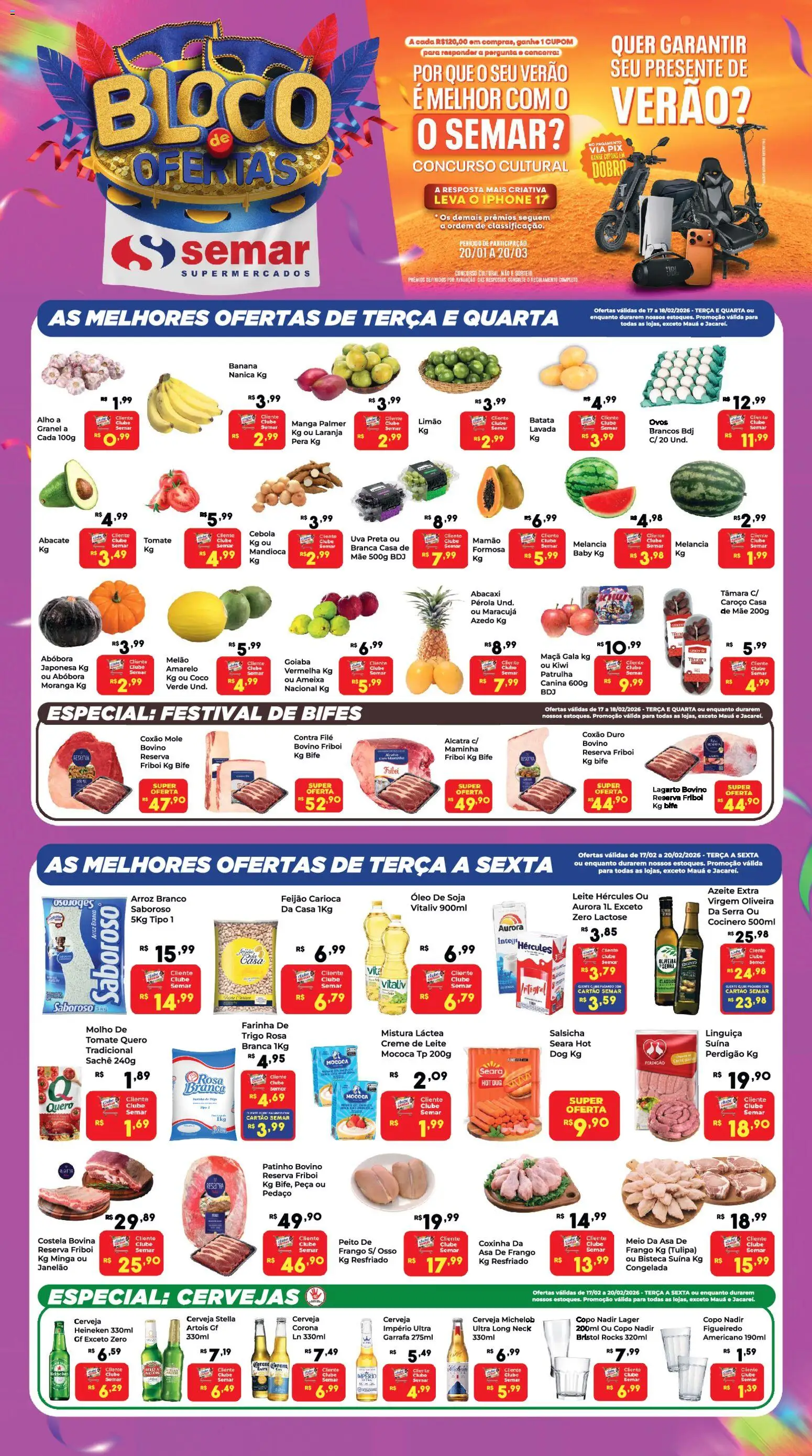 Pré-Visualização do folheto "Ofertas da semana" da loja Semar Supermercado válido a partir de 17/02/2026