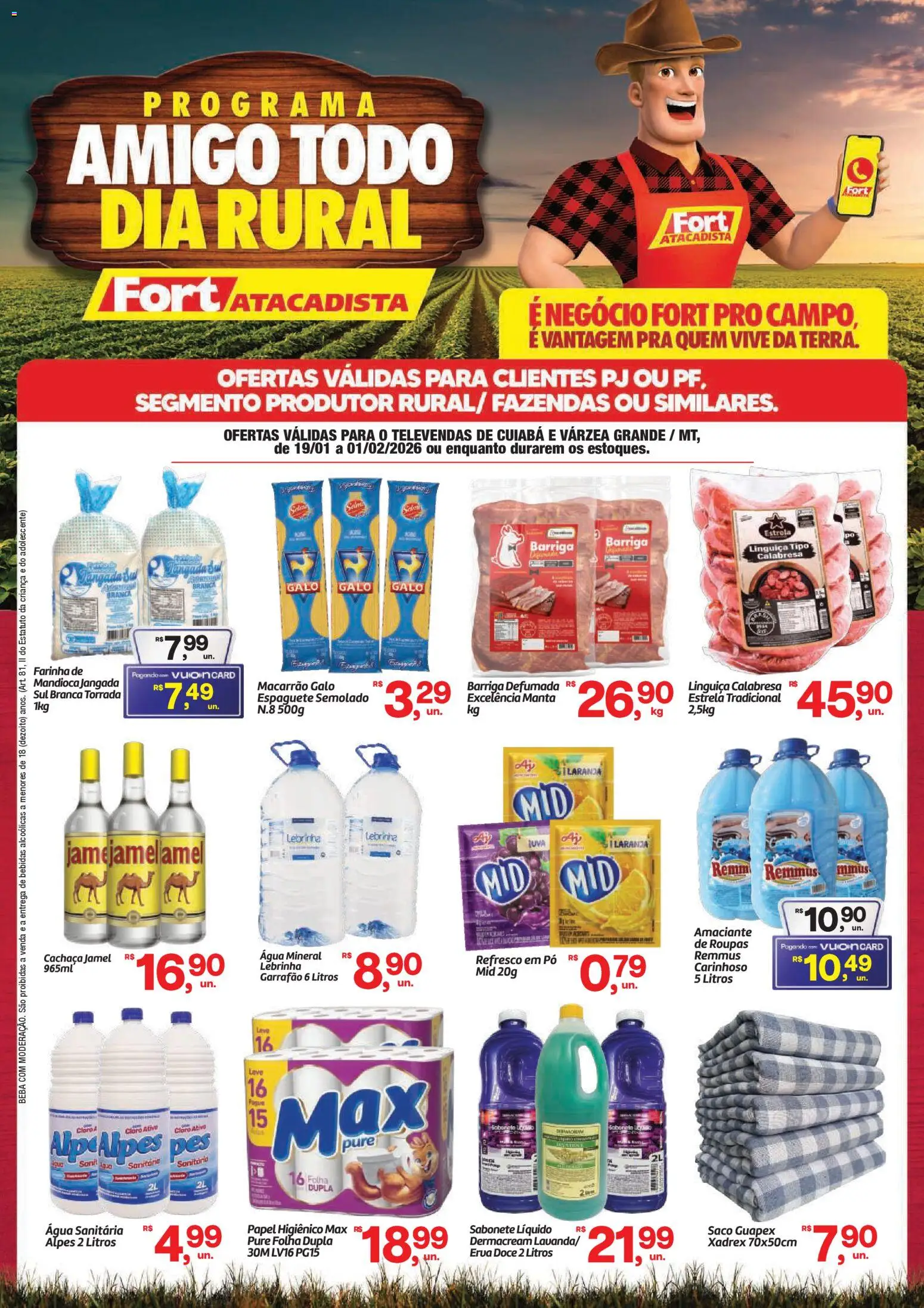 Pré-Visualização do folheto "Ofertas Rural" da loja Fort Atacadista válido a partir de 19/01/2026