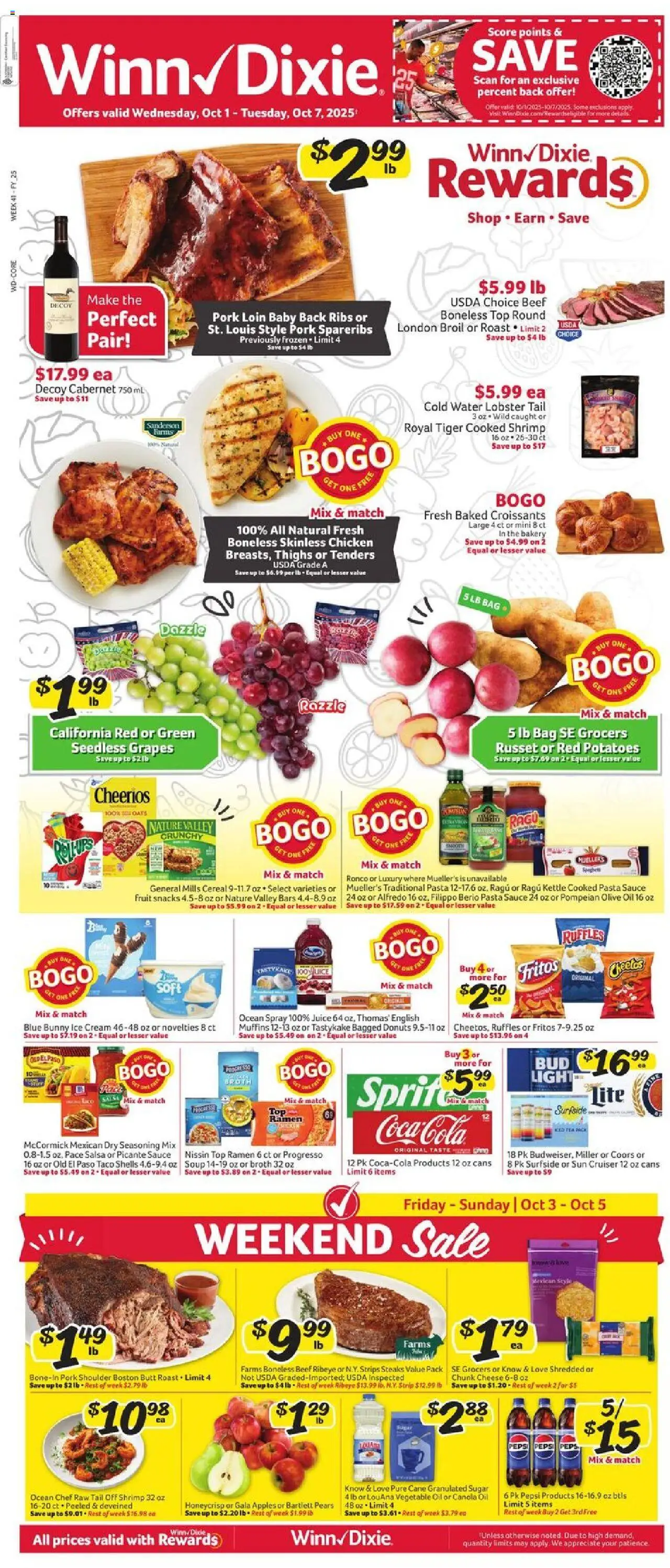 Winn Dixie Weekly Circular - FL from 10/01/2025 - Flyer - Page number 1