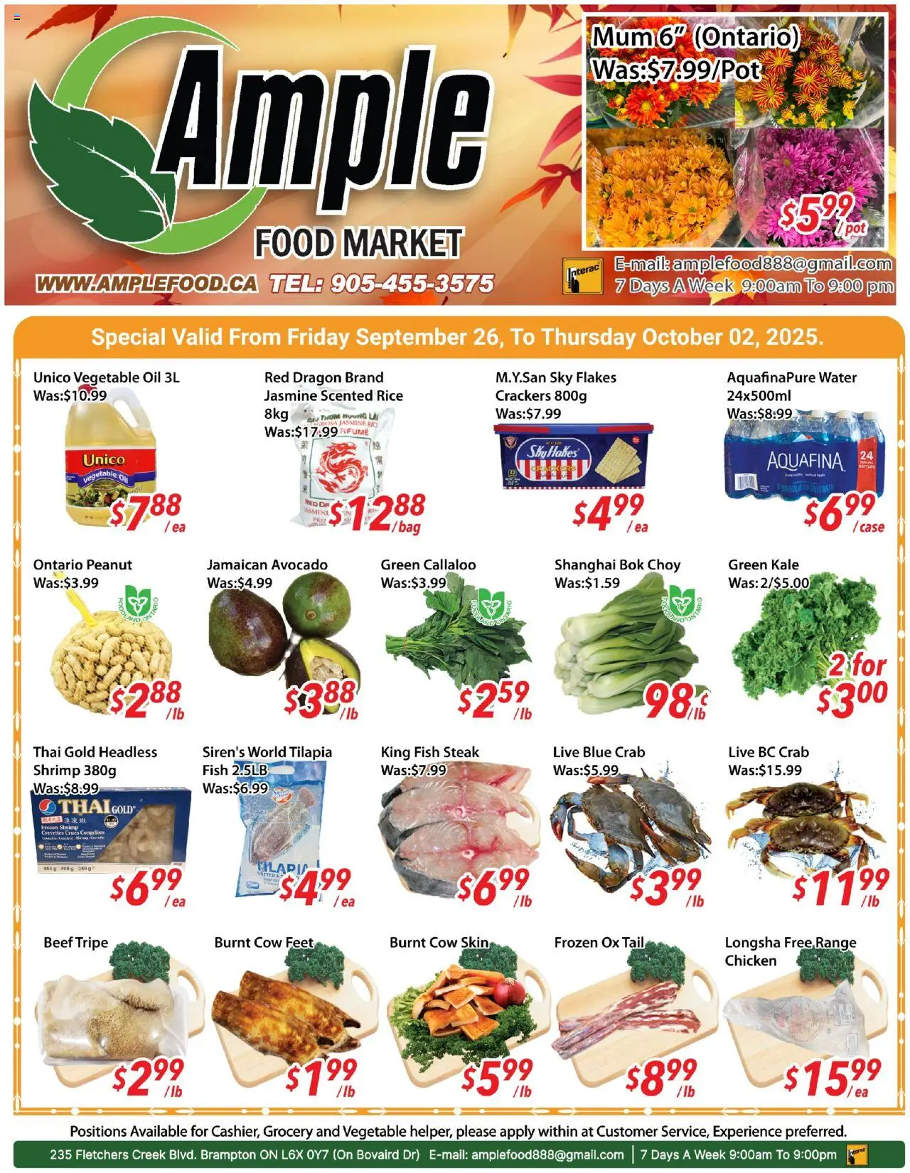 Ample Food Market flyer valid from Sep 26, 2025 - page number 1