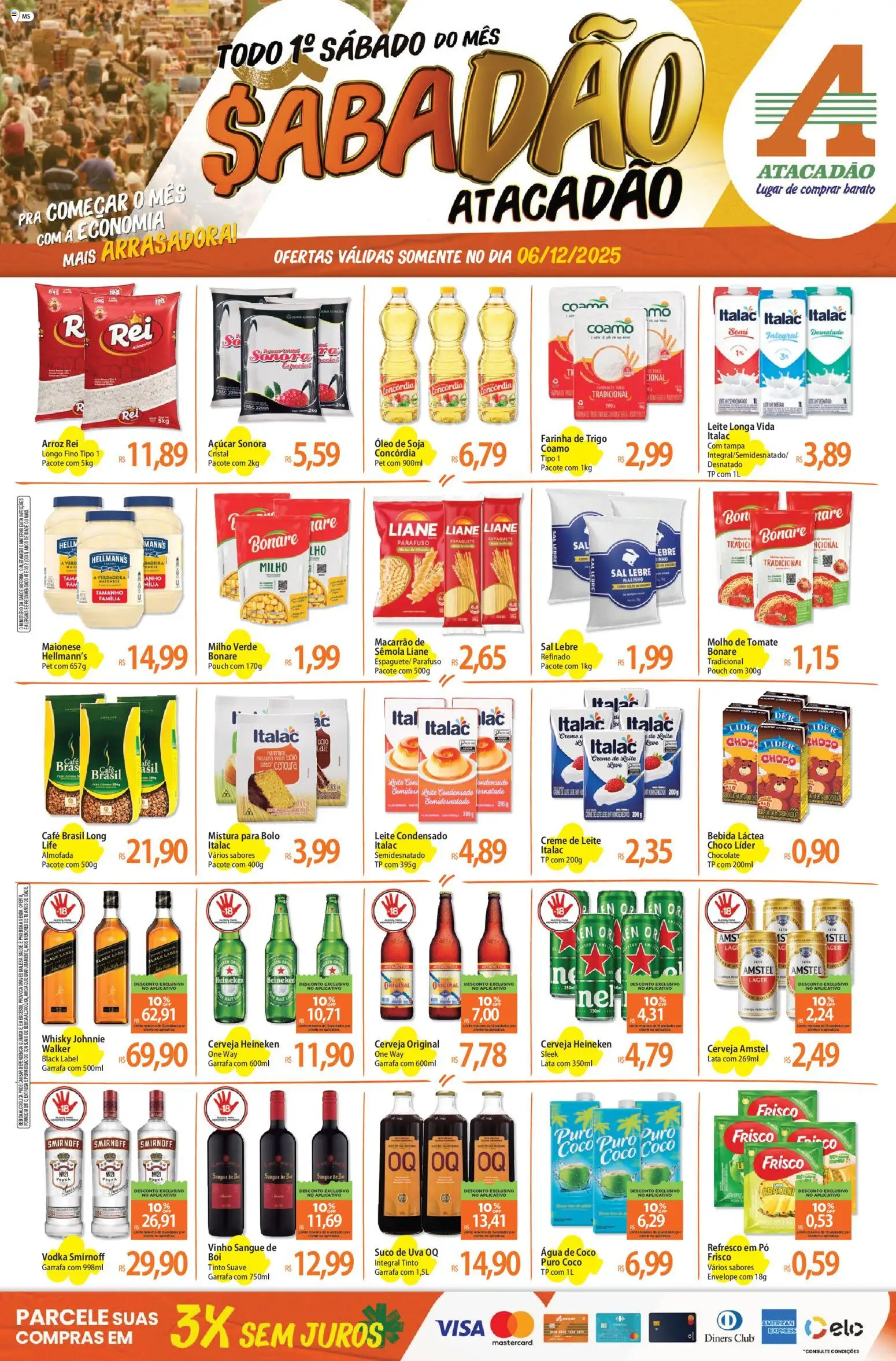 Pré-Visualização do folheto "Ofertas - MS" da loja Atacadão válido a partir de 06/12/2025