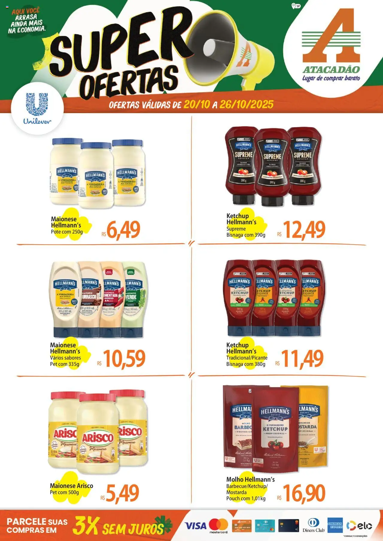 Atacadão folheto "Ofertas - SP" válido a partir de 20/10/2025 - número de página 1 - Ketchup, Maionese, Mostarda