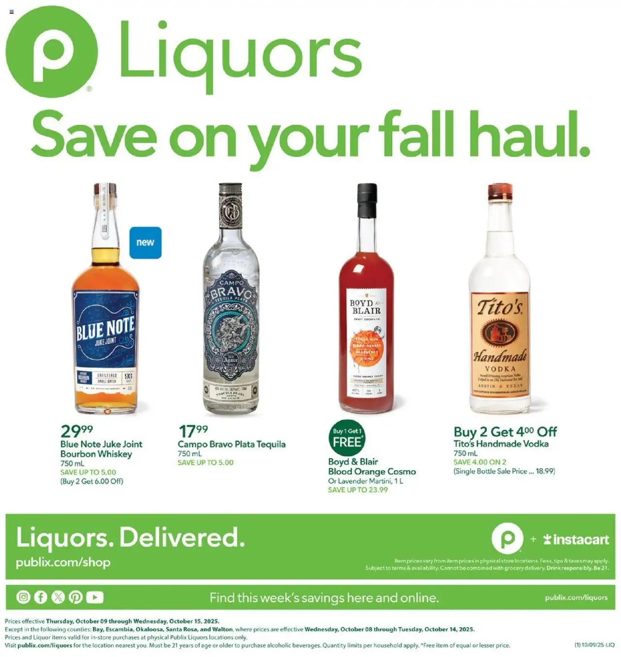 Publix Weekly ad from (10/09/2025) - Ad this week, Flyer - Page number 1