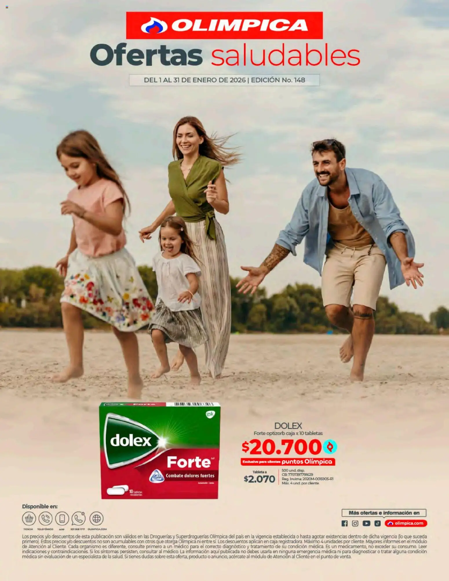  Vista previa del prospecto Ofertas Saludables del almacen Olímpica válida del 01/01/2026 al 31/01/2026