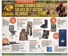 Preview of leaflet Weekly flyer / circulaire from shop Cabelas is valid from Oct 09, 2025