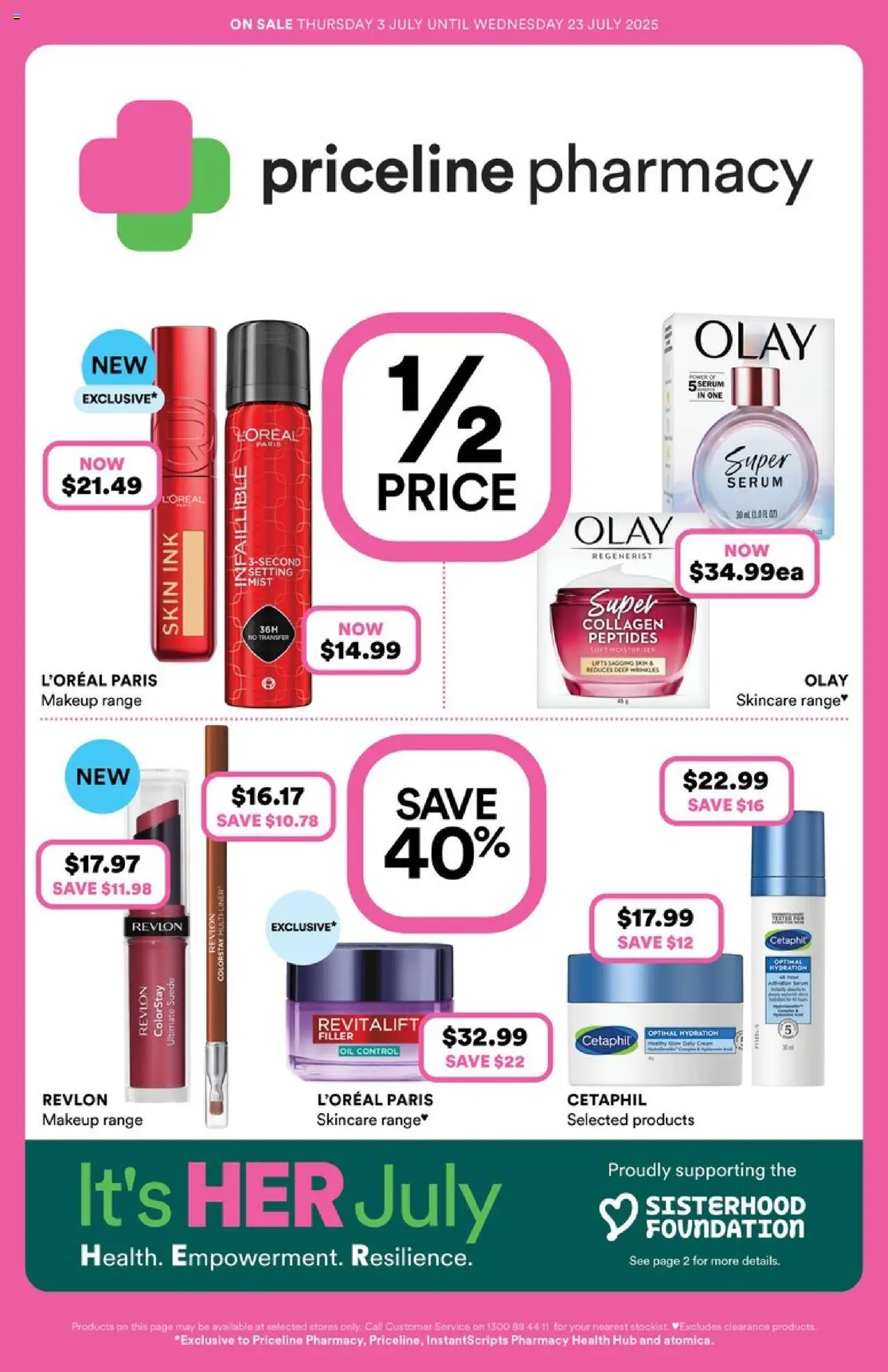 Priceline Pharmacy catalogue valid from 02/07/2025 - page 1 - Oil, Moisturiser, Makeup, Foundation, Collagen