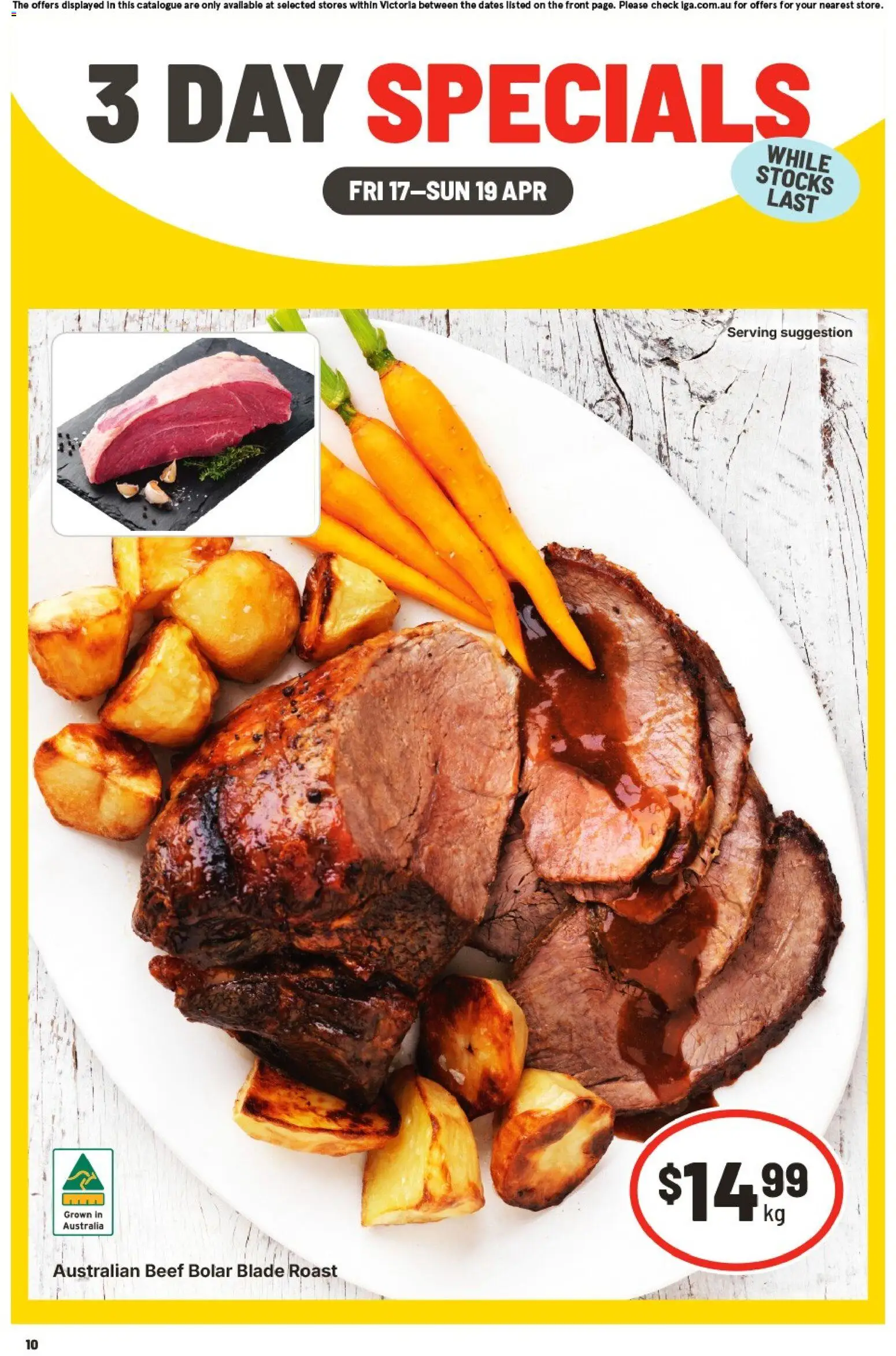 Preview of catalogue IGA 3 Day Specials VIC from shop IGA valid 17/04/2026