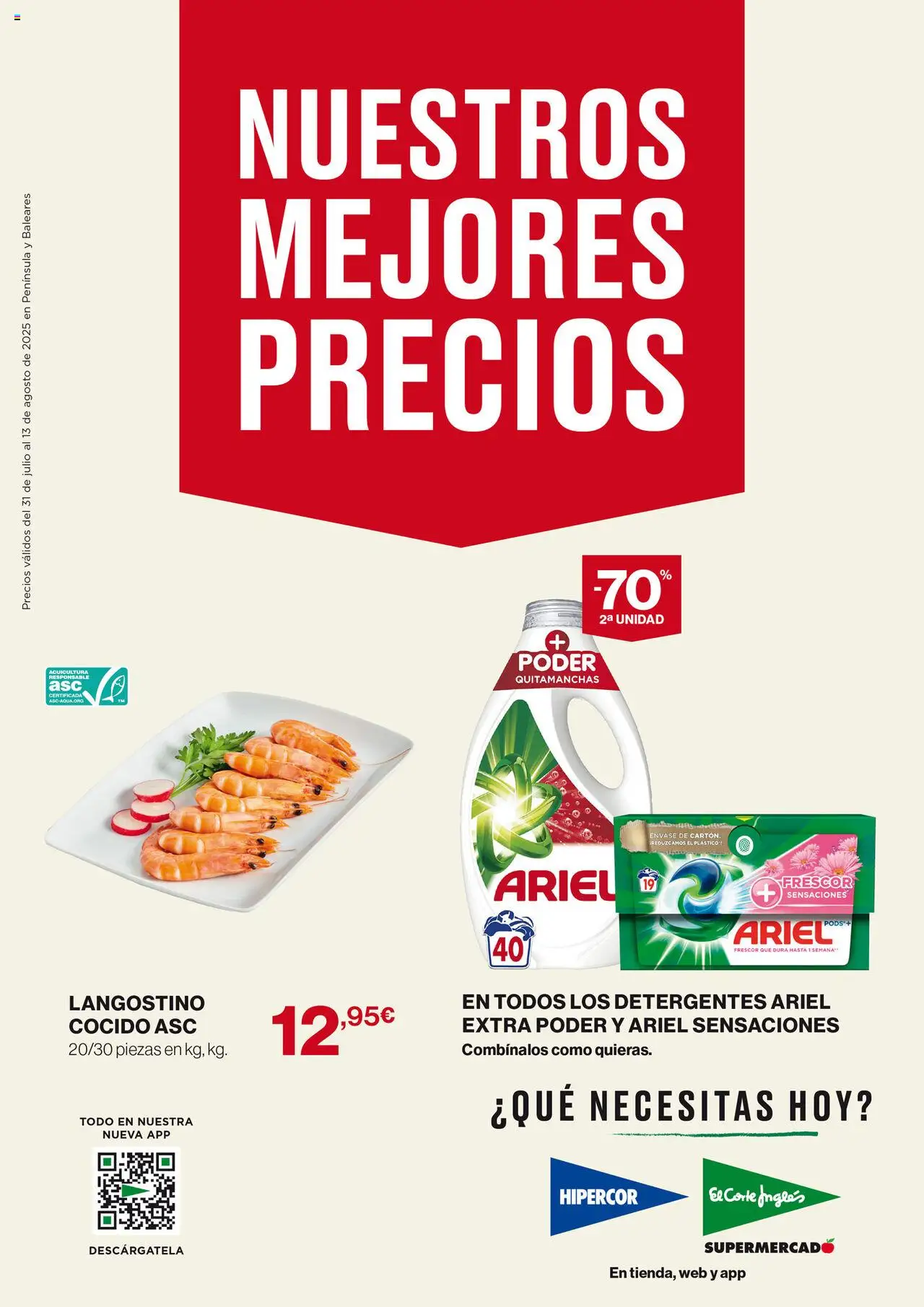 Catálogo Nuestros Mejores Precios El Corte Inglés y sus promociones válidas desde el 31/07/2025 - Número de página 1