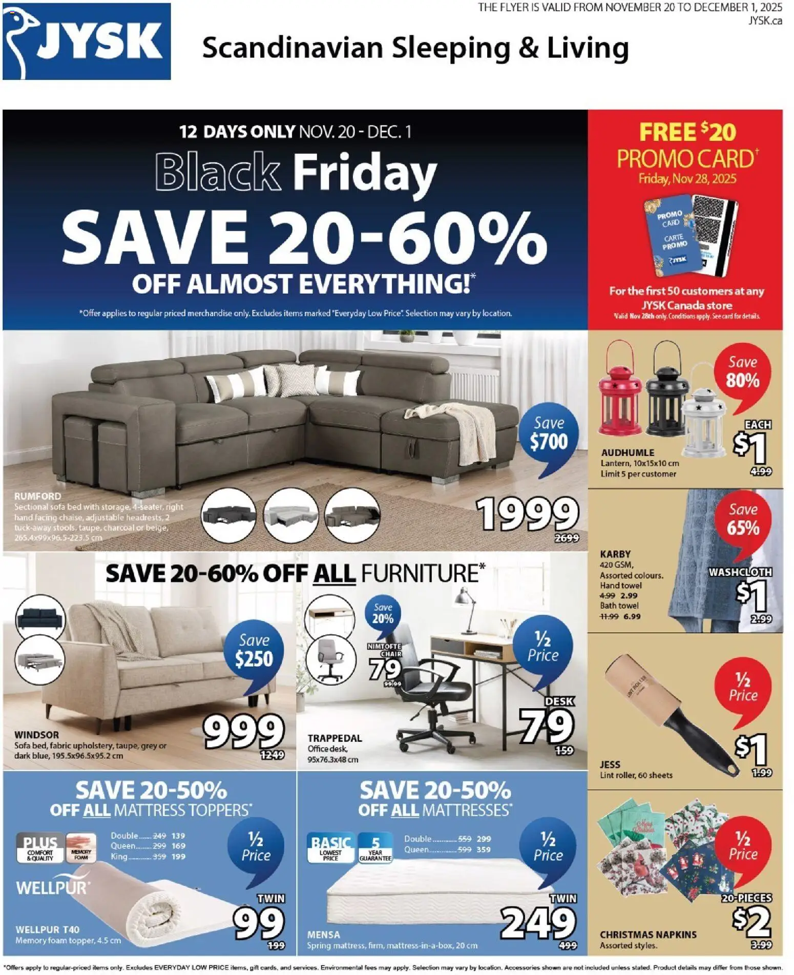 Preview of leaflet Black Friday Flyer from shop JYSK is valid from Nov 20, 2025