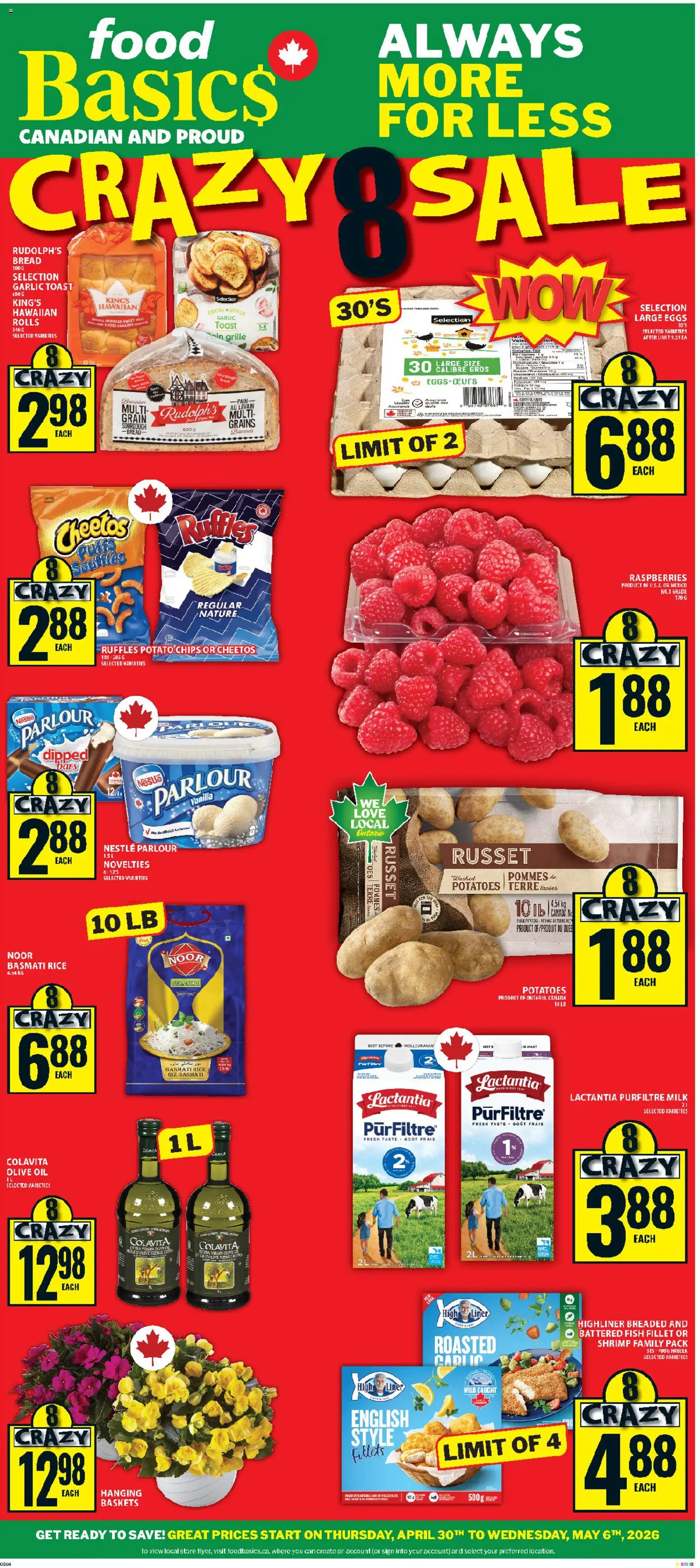 Preview of leaflet Food Basics weekly flyer / circulaire from shop Food Basics is valid from Apr 30, 2026
