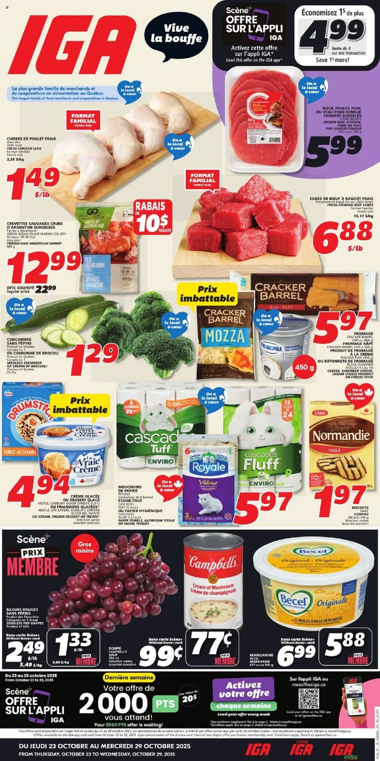 IGA flyer valid from Oct 23, 2025 - page number 1