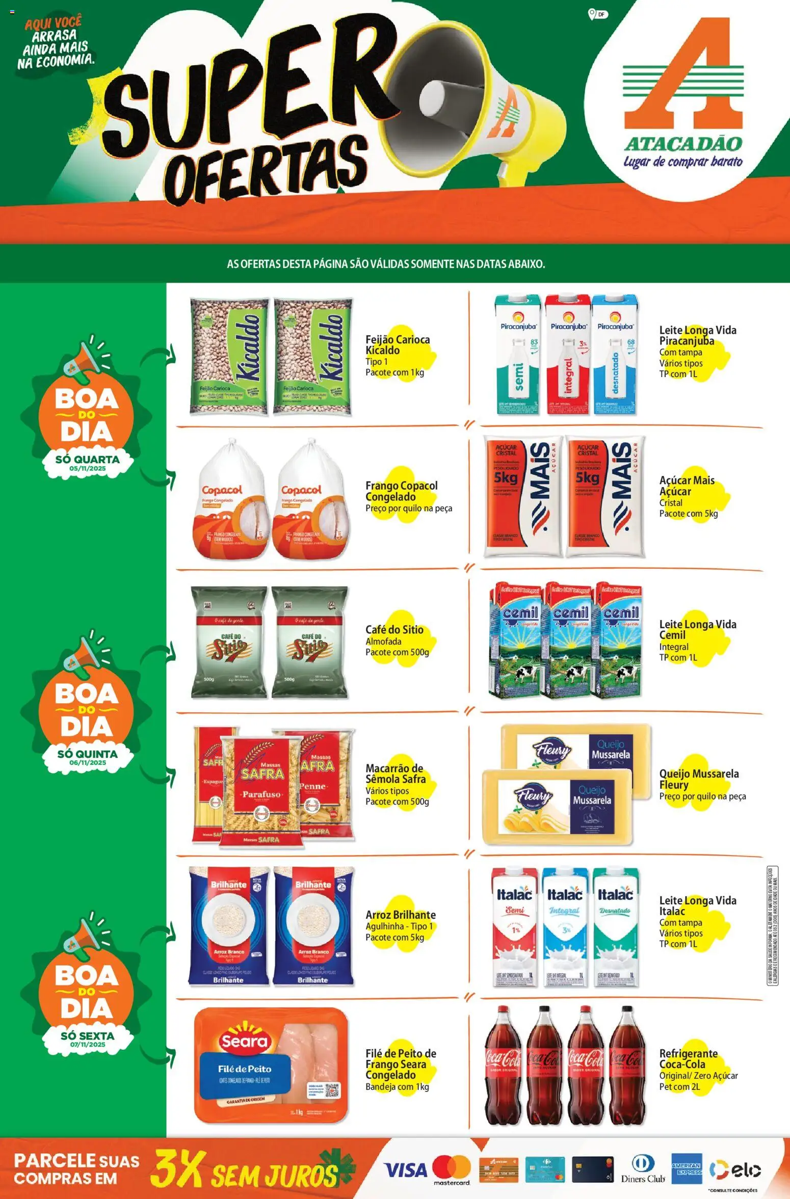 Pré-Visualização do folheto "Ofertas - DF" da loja Atacadão válido a partir de 05/11/2025
