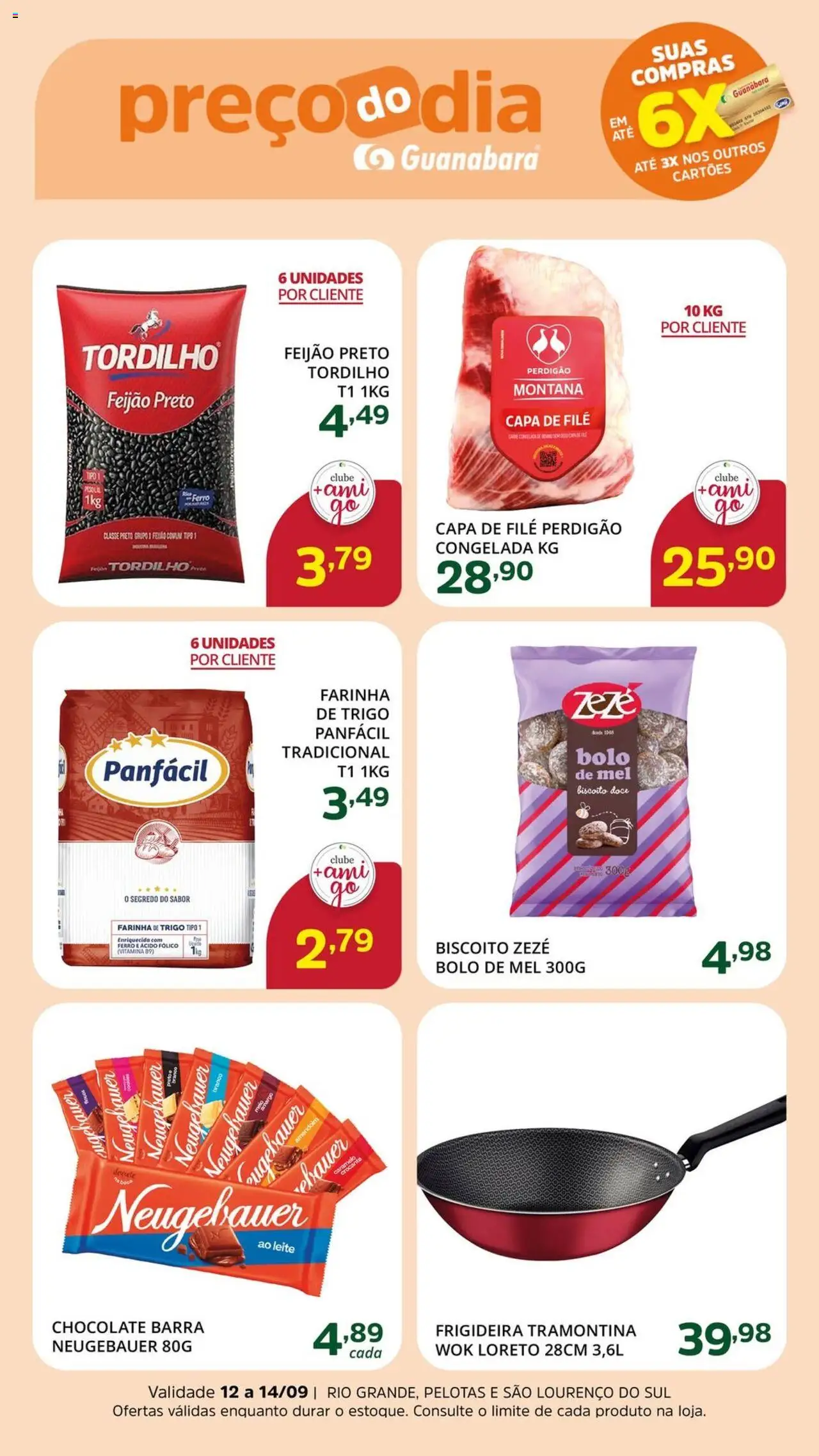 Supermercado Guanabara folheto "Ofertas da semana" válido a partir de 12/09/2025 - número de página 1 - Bolo, Amendoim, Doce, Mel, Farinha de trigo, Frigideira, Farinha, Neugebauer