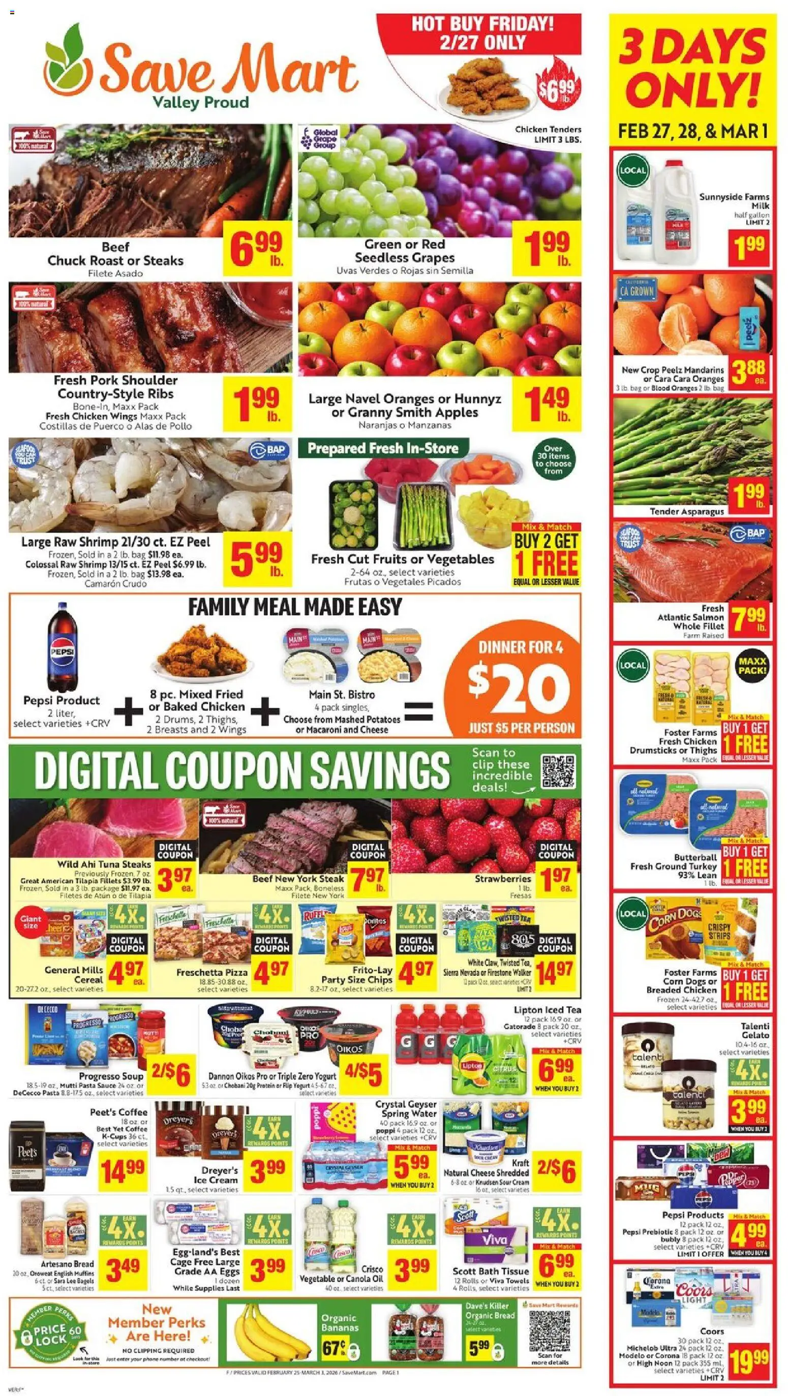 Ad Preview of Save Mart Weekly Ad from 02/25/2026