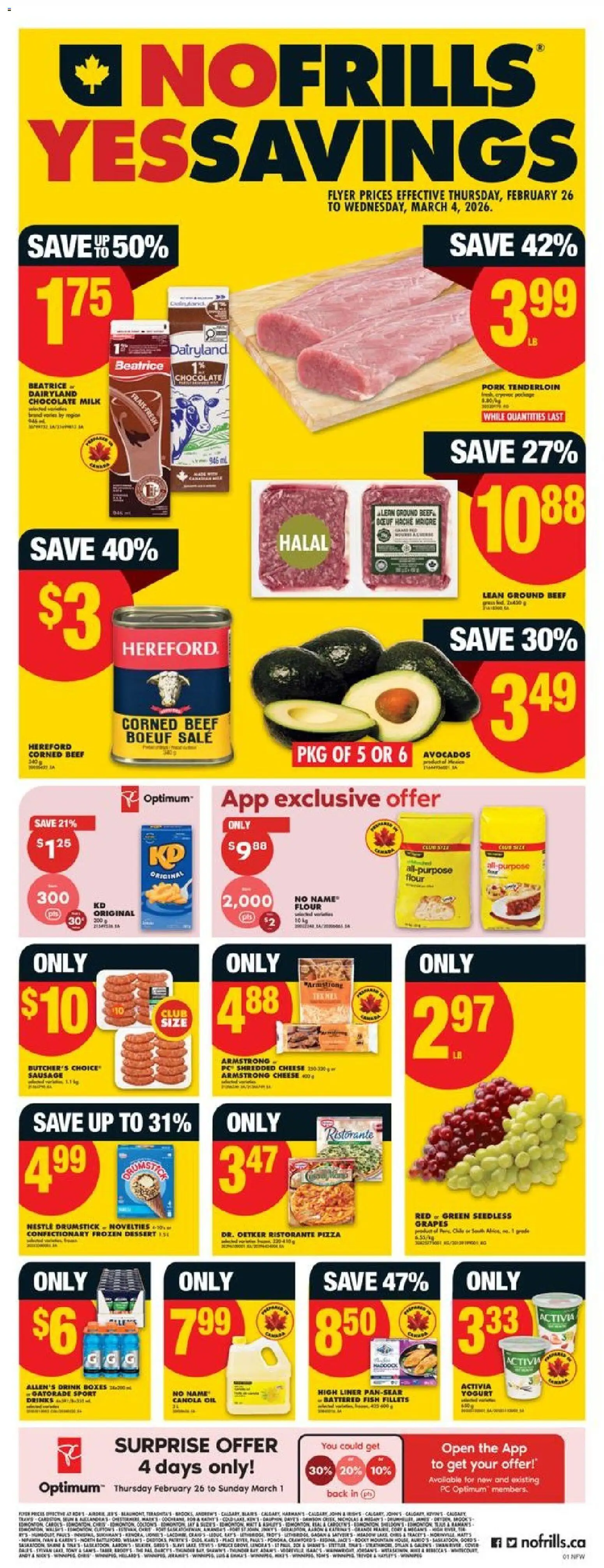 Preview of leaflet Weekly Flyer - AB from shop No Frills is valid from Feb 26, 2026