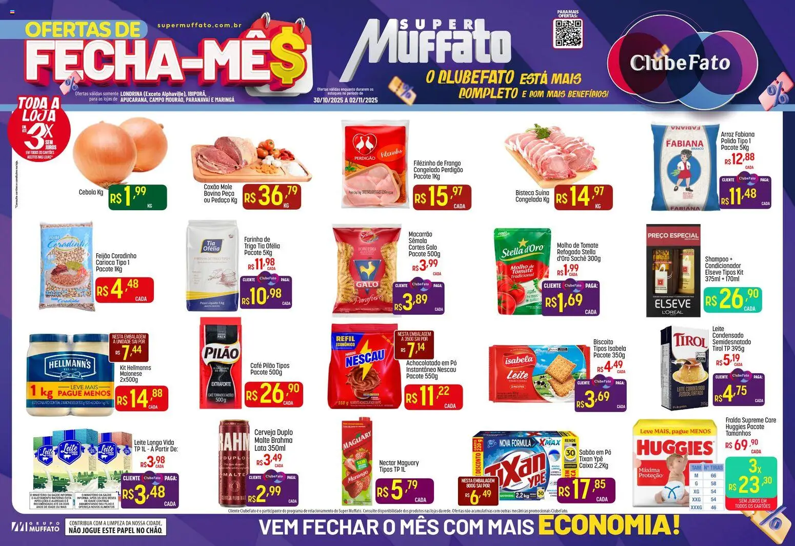 Pré-Visualização do folheto "Ofertas da semana" da loja Super Muffato válido a partir de 30/10/2025