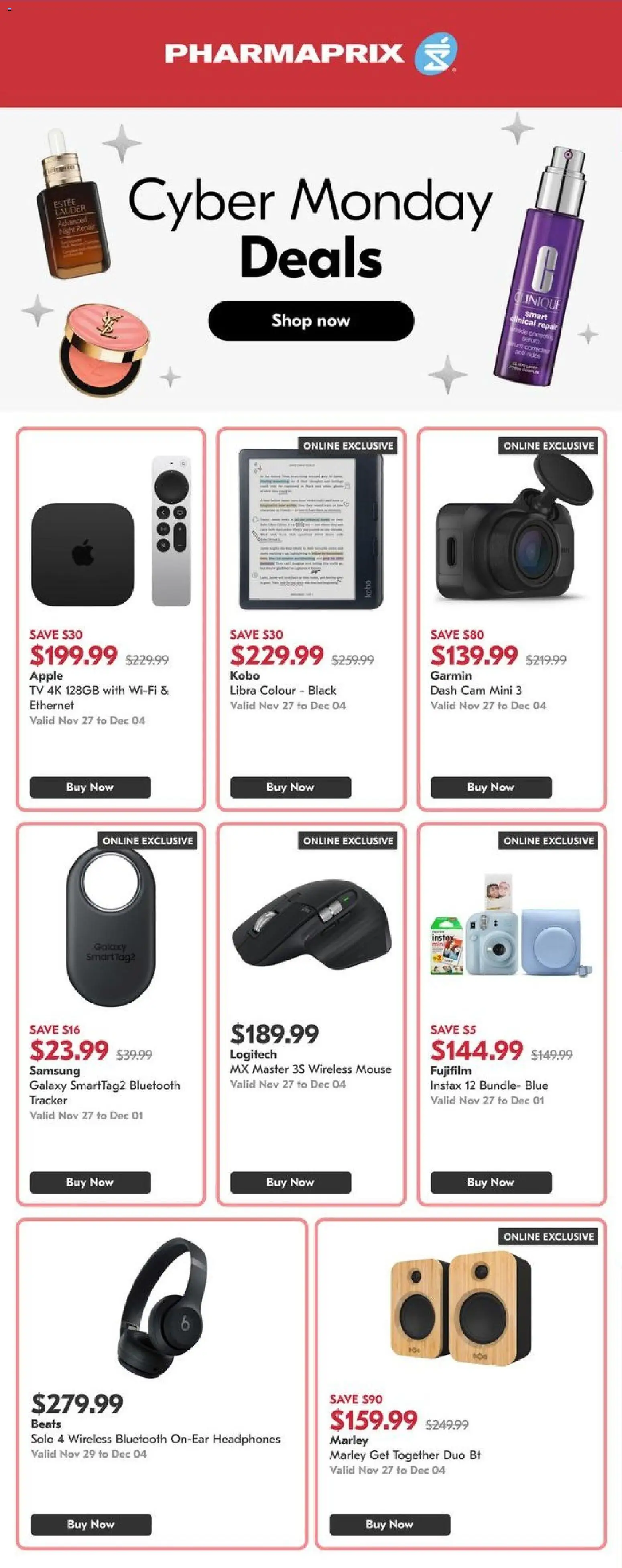 Preview of leaflet Cyber Monday from shop Pharmaprix is valid from Nov 27, 2025
