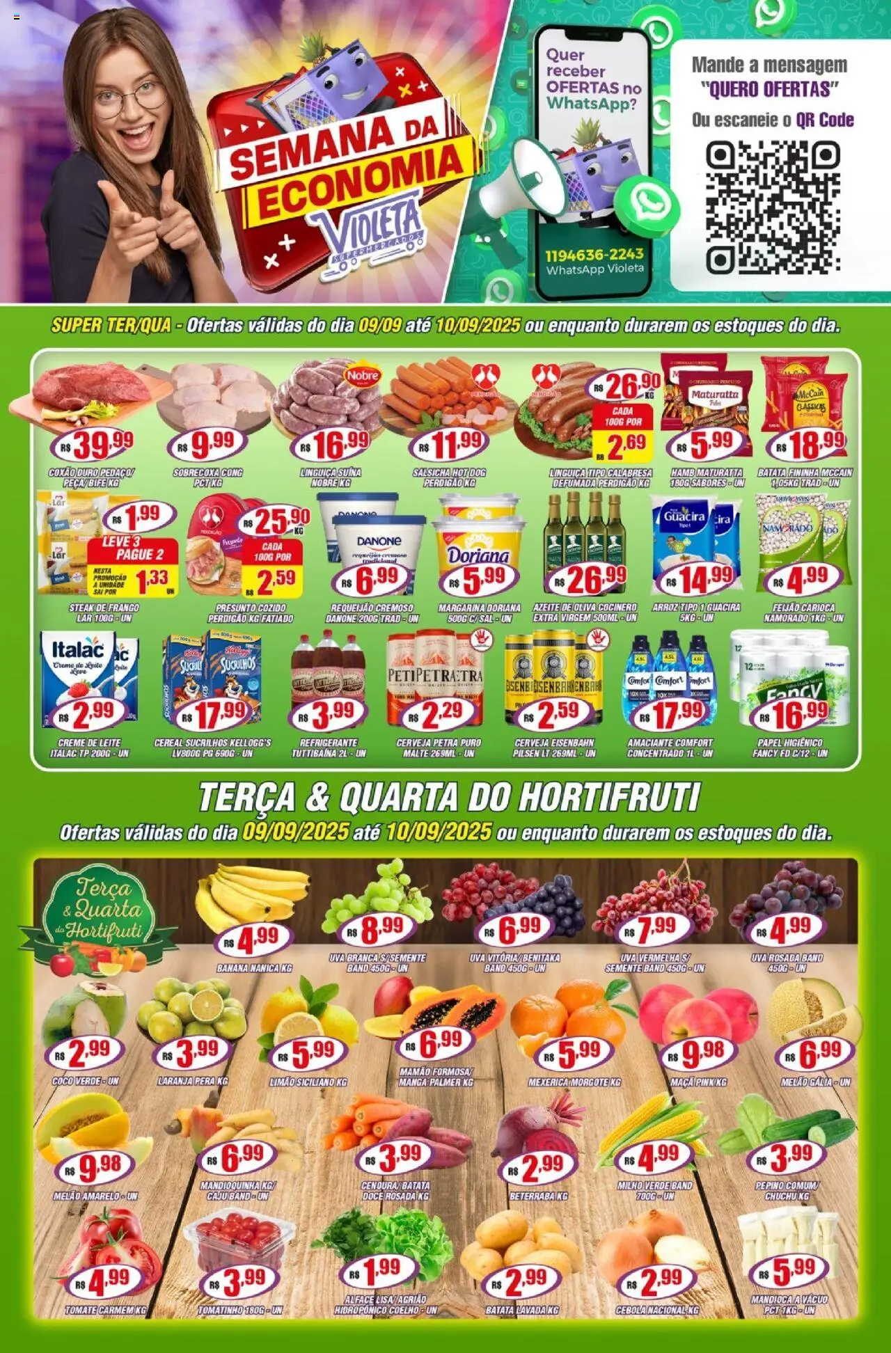 Violeta Supermercados folheto "Ofertas da semana" válido a partir de 09/09/2025 - número de página 1