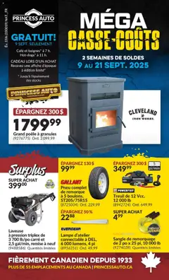 Un aperçu du dépliant 2 Semaines de Soldes ! du magasin Princess Auto est valide à partir 9 sept. 2025