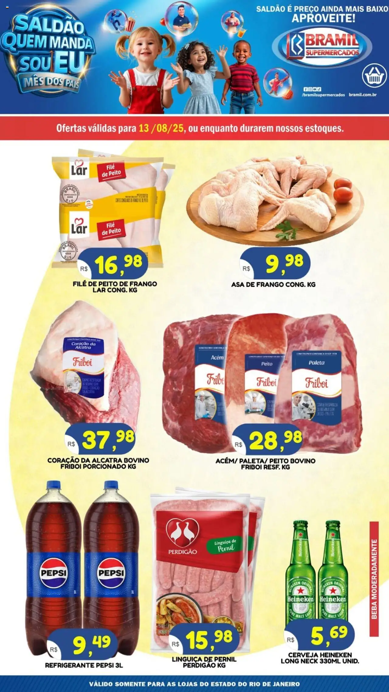 Bramil Supermercados folheto "Ofertas do Dia" válido a partir de 13/08/2025 - número de página 1