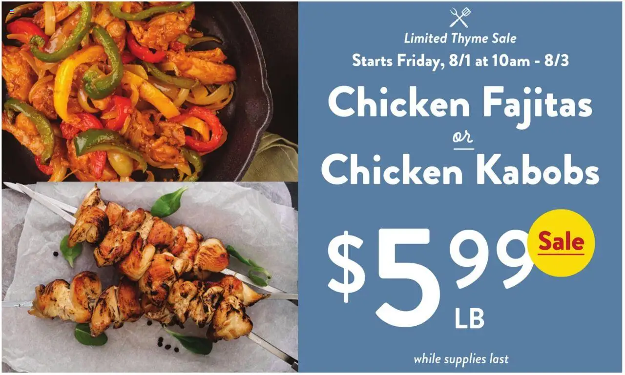 Fresh Thyme Weekly Ad - IL from 07/30/2025 - Flyer - Page number 1 - Chicken