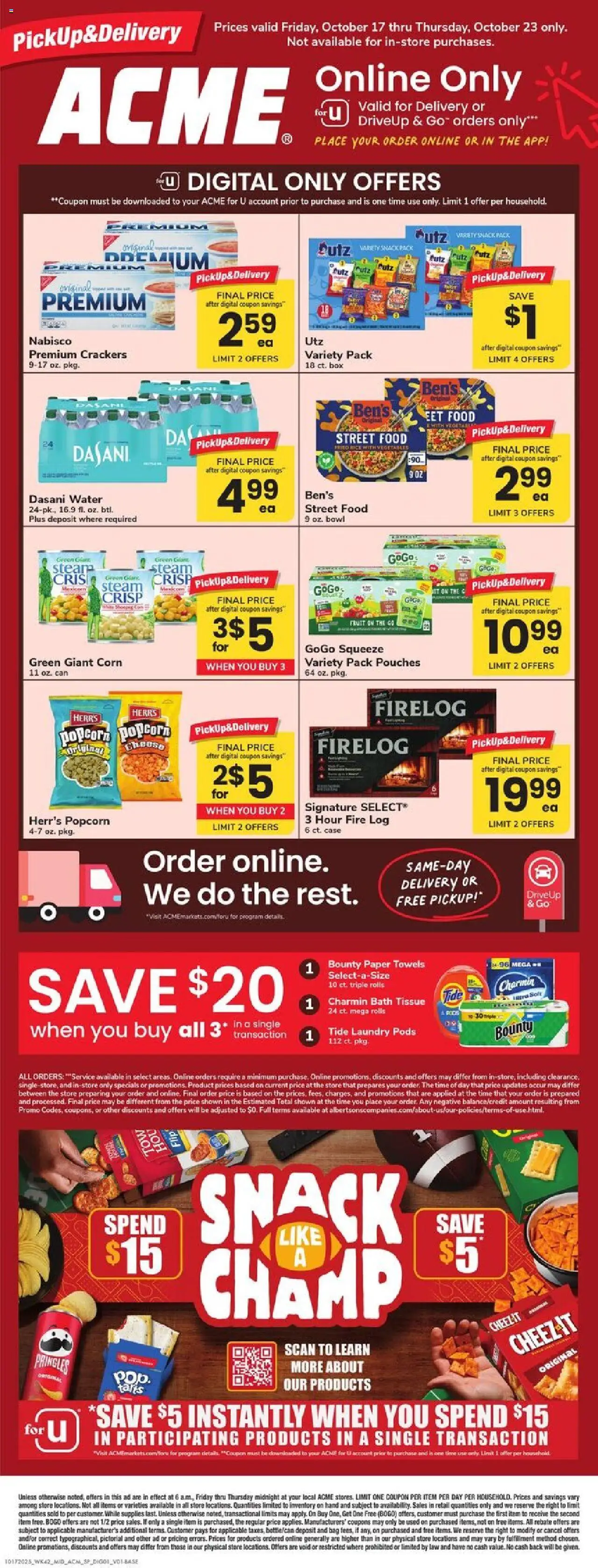 Acme Specialty Publication from 10/17/2025 - Circular, Flyer - Page number 1