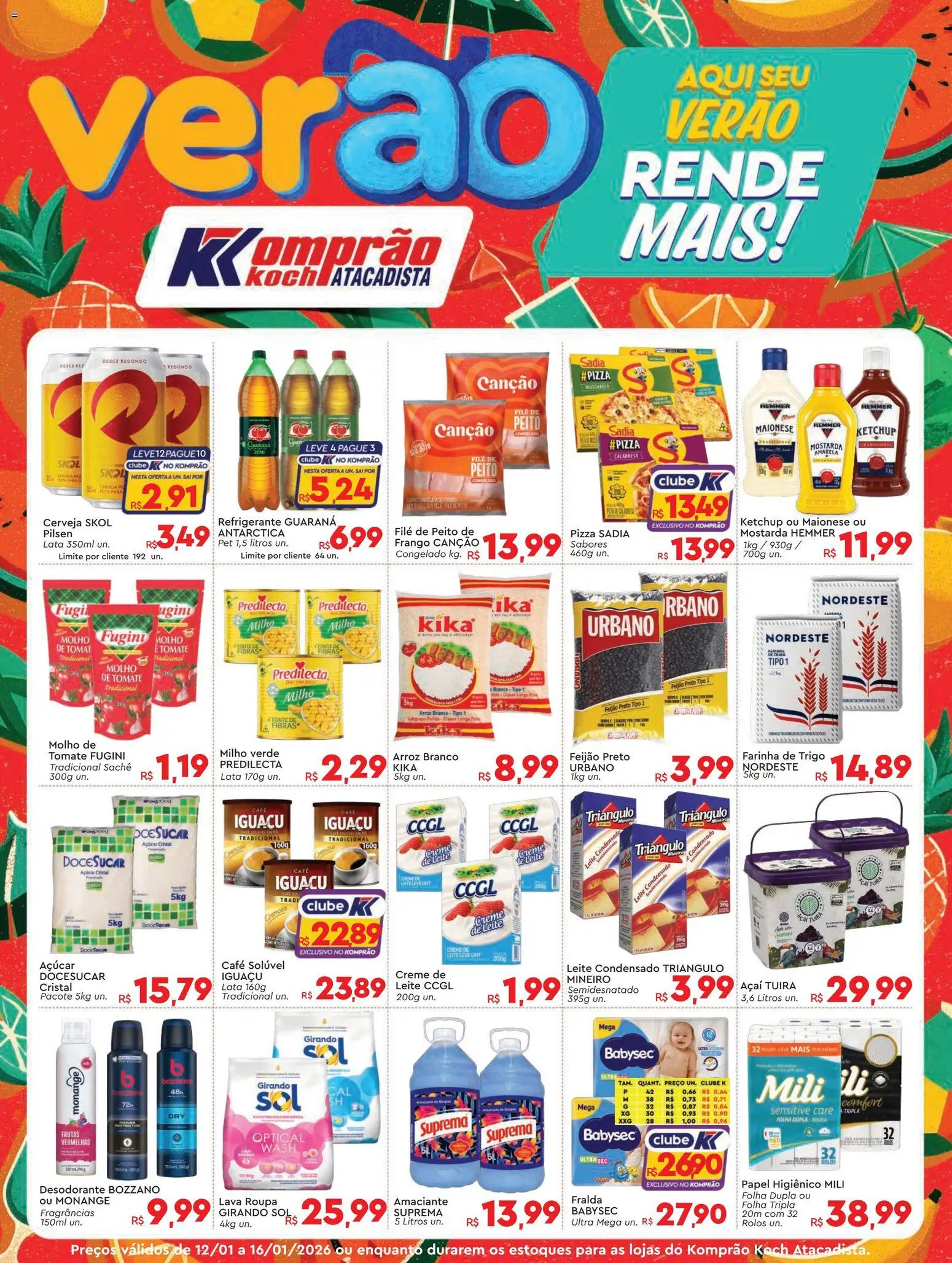 Pré-Visualização do folheto "Ofertas da semana" da loja Komprao Atacadista válido a partir de 12/01/2026