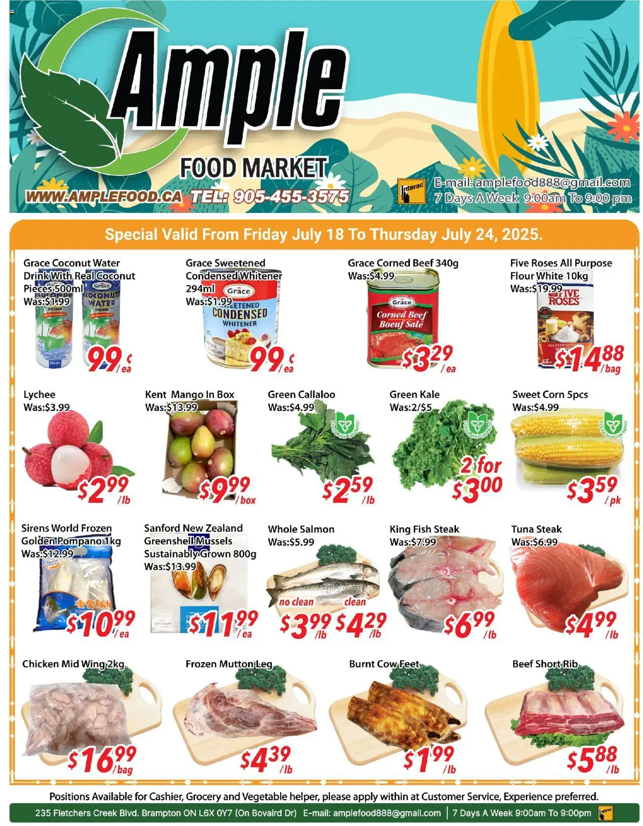Ample Food Market flyer valid from Jul 18, 2025 - page number 1