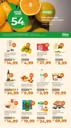 Pré-Visualização do folheto "Ofertas da semana" da loja Oba Hortifruti válido a partir de 27/01/2026