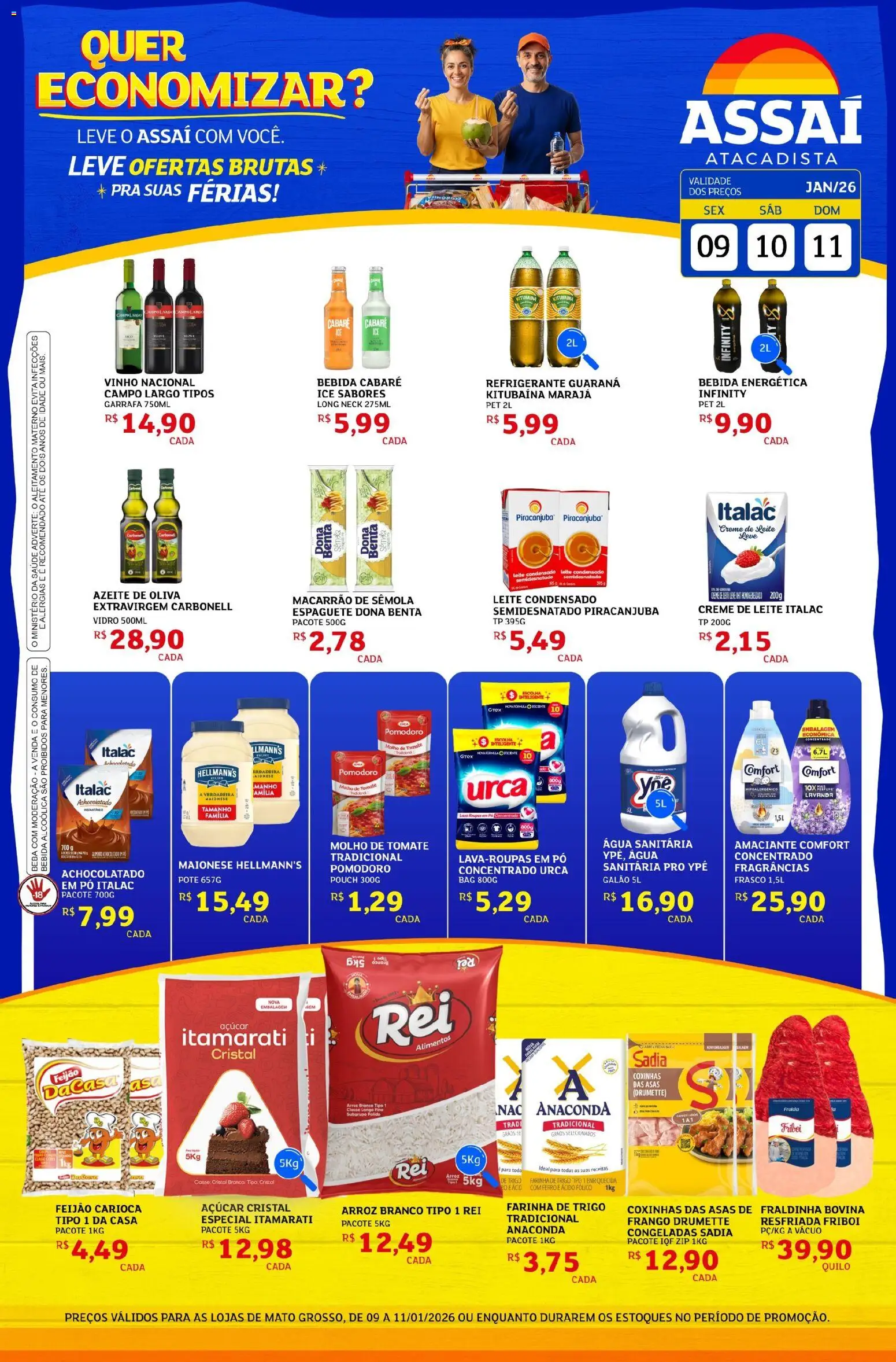Pré-Visualização do folheto "Encarte - MT" da loja Assaí Atacadista válido a partir de 09/01/2026