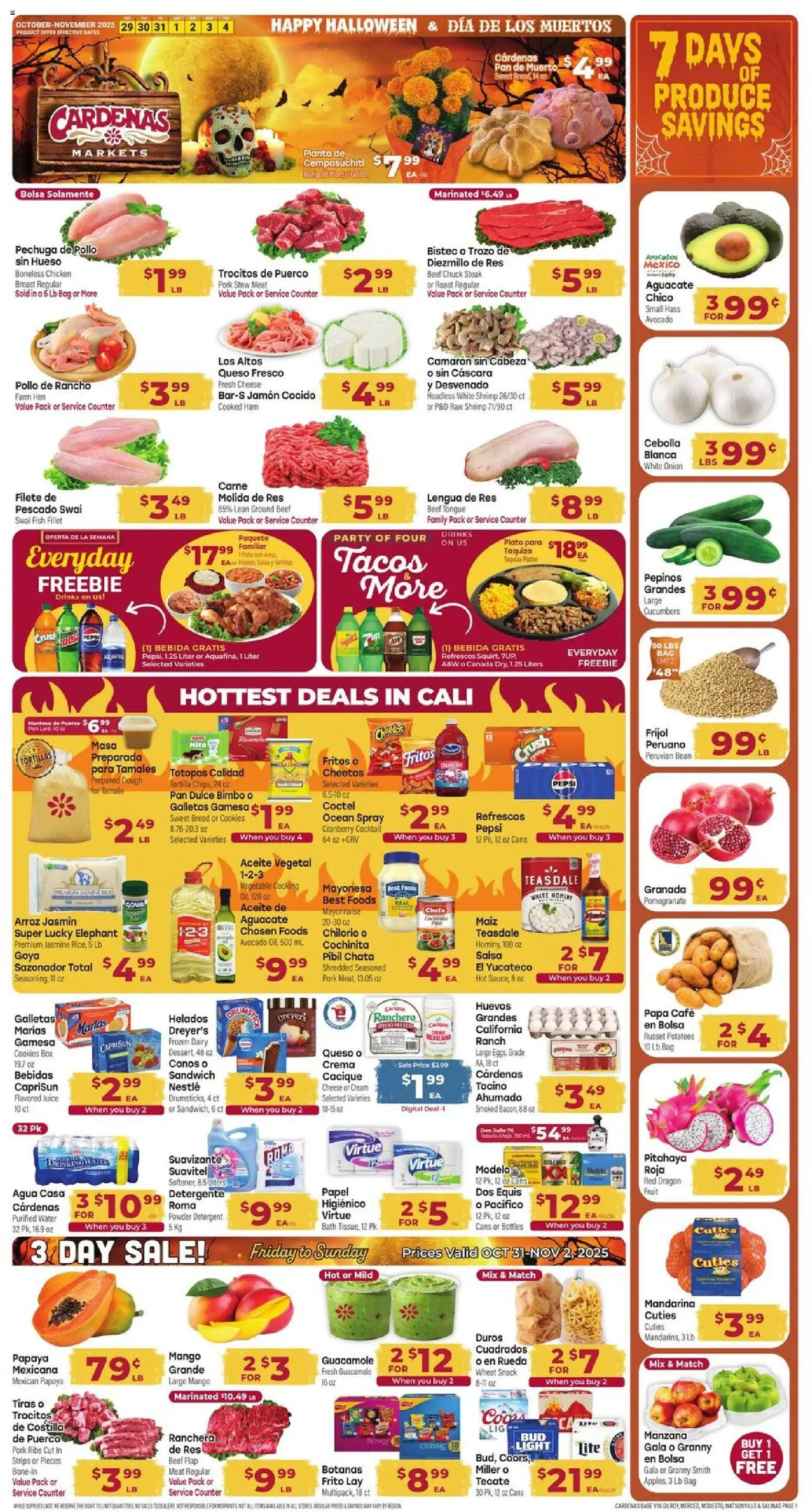 Ad Preview of Cardenas Weekly Ad - CA from 10/29/2025