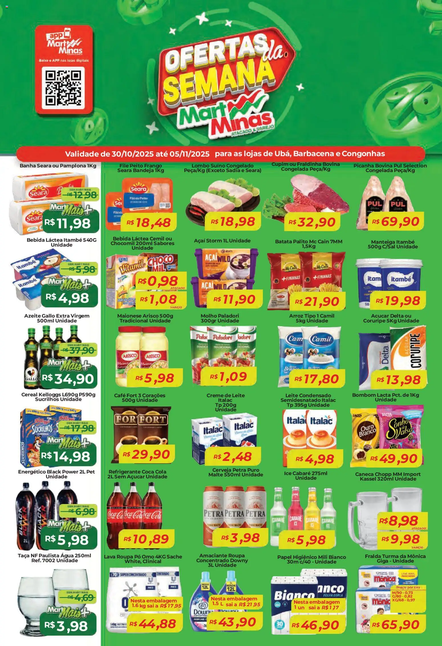 Pré-Visualização do folheto "Ofertas da semana" da loja Mart Minas válido a partir de 30/10/2025