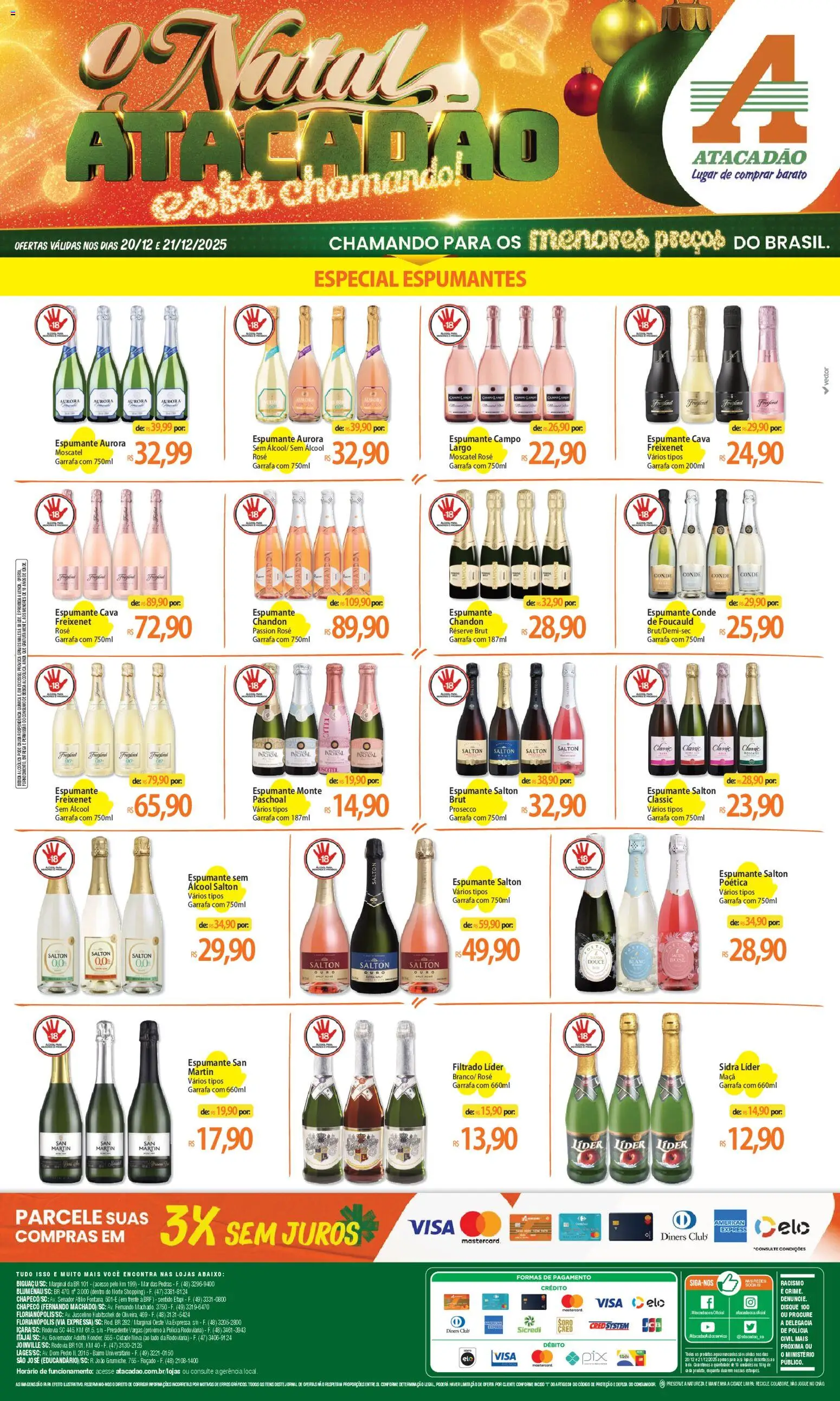 Pré-Visualização do folheto "Ofertas - SC" da loja Atacadão válido a partir de 20/12/2025
