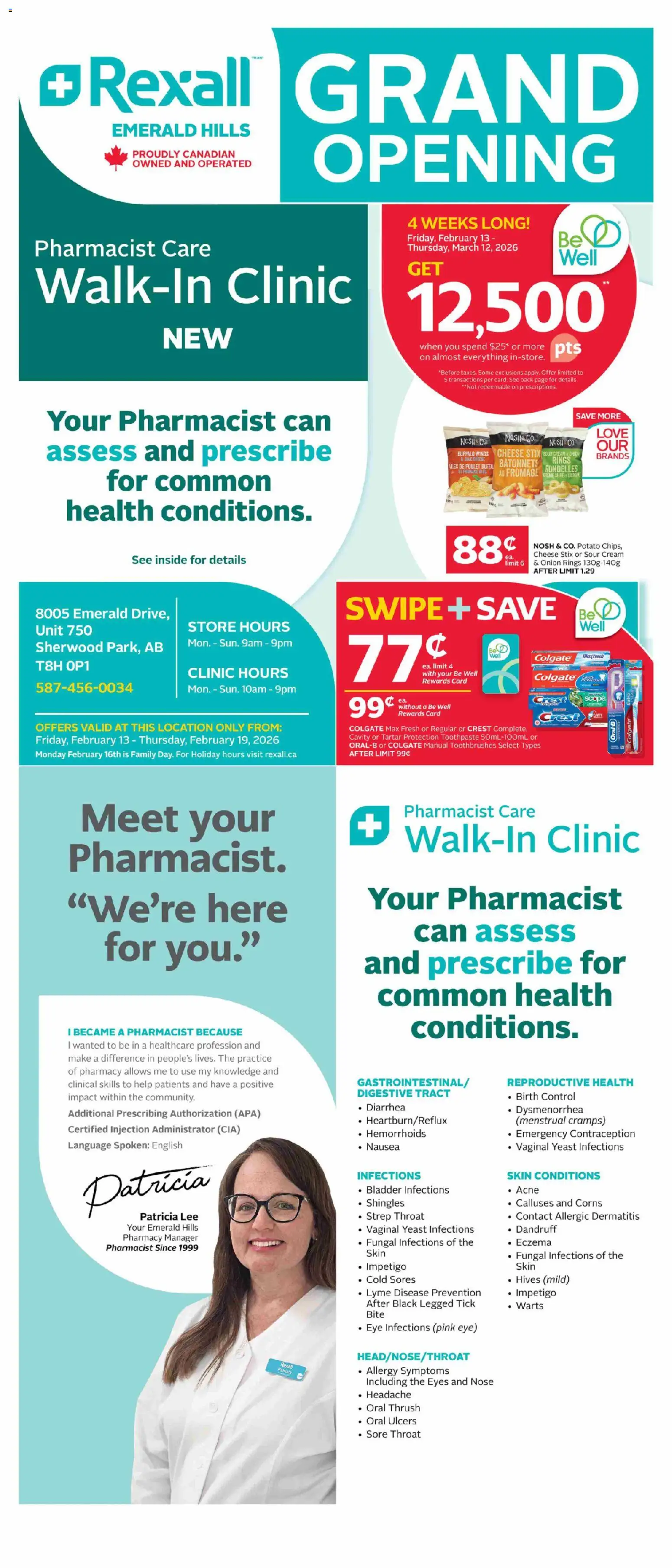 Preview of leaflet Emerald Hills Grand Opening from shop Rexall is valid from Feb 13, 2026