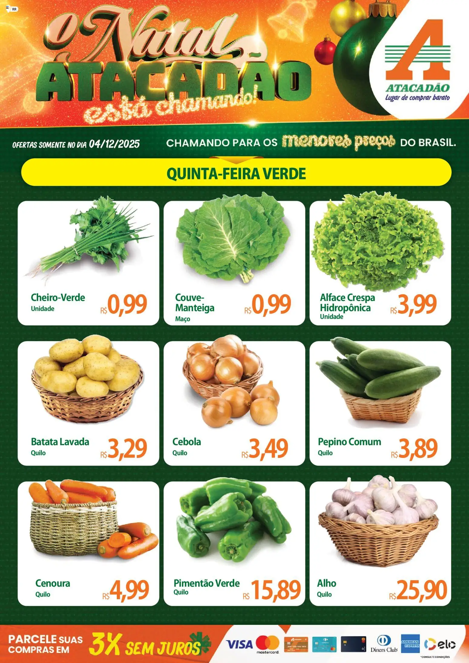 Pré-Visualização do folheto "Ofertas - RR" da loja Atacadão válido a partir de 04/12/2025