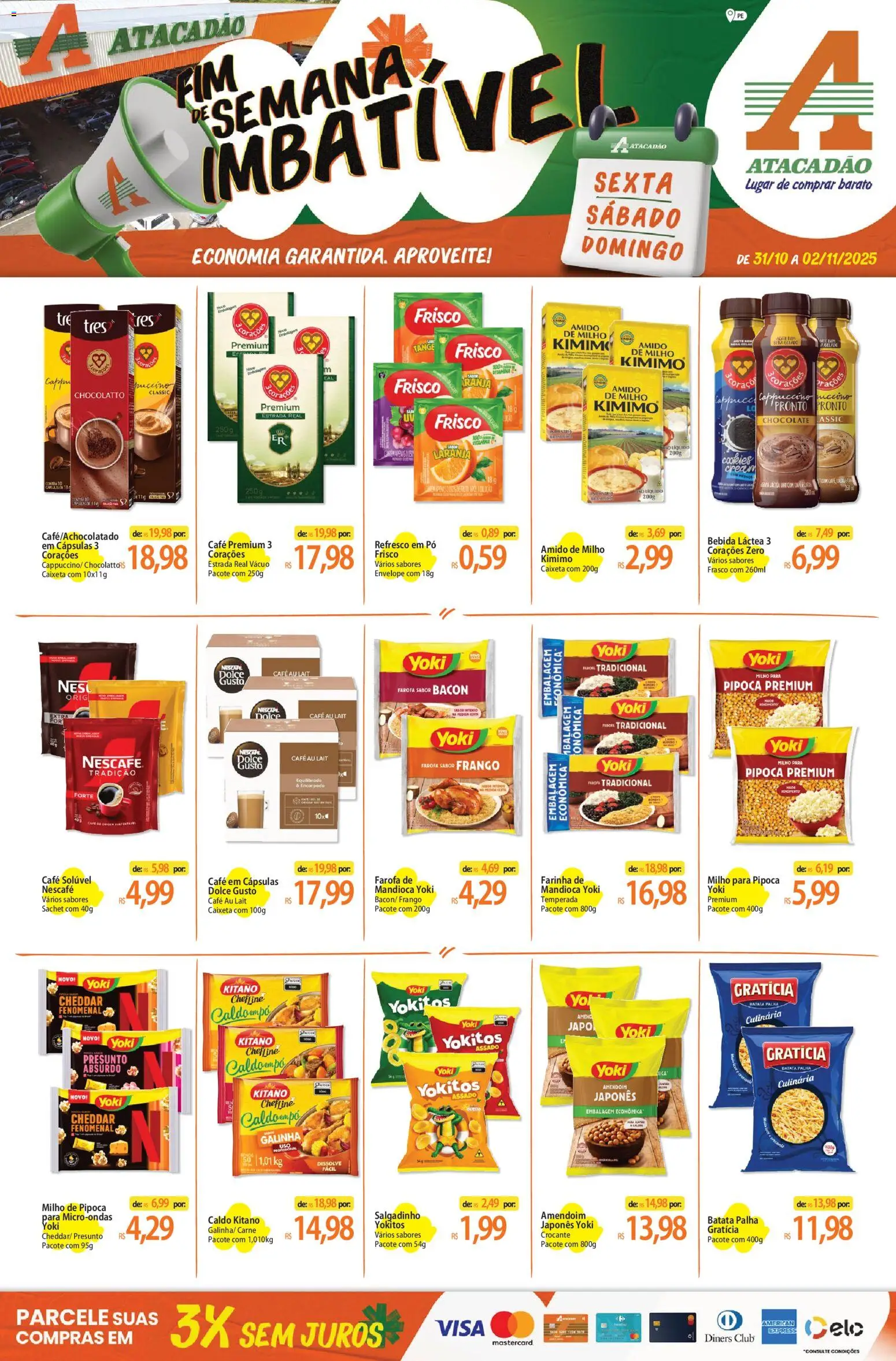 Pré-Visualização do folheto "Ofertas - PE" da loja Atacadão válido a partir de 31/10/2025