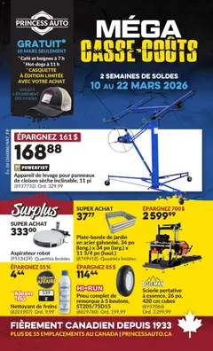 Preview of leaflet Princess Auto circulaire - 2 Semaines de Soldes ! from shop Princess Auto is valid from Mar 10, 2026