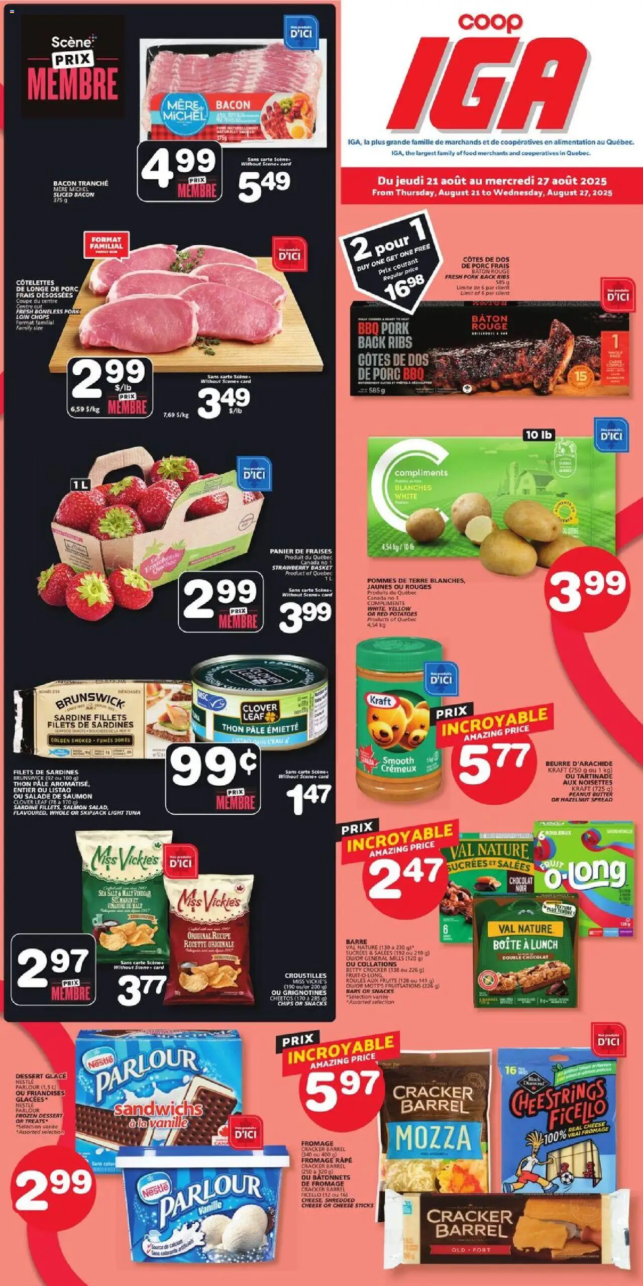 IGA flyer valid from Aug 21, 2025 - page number 1
