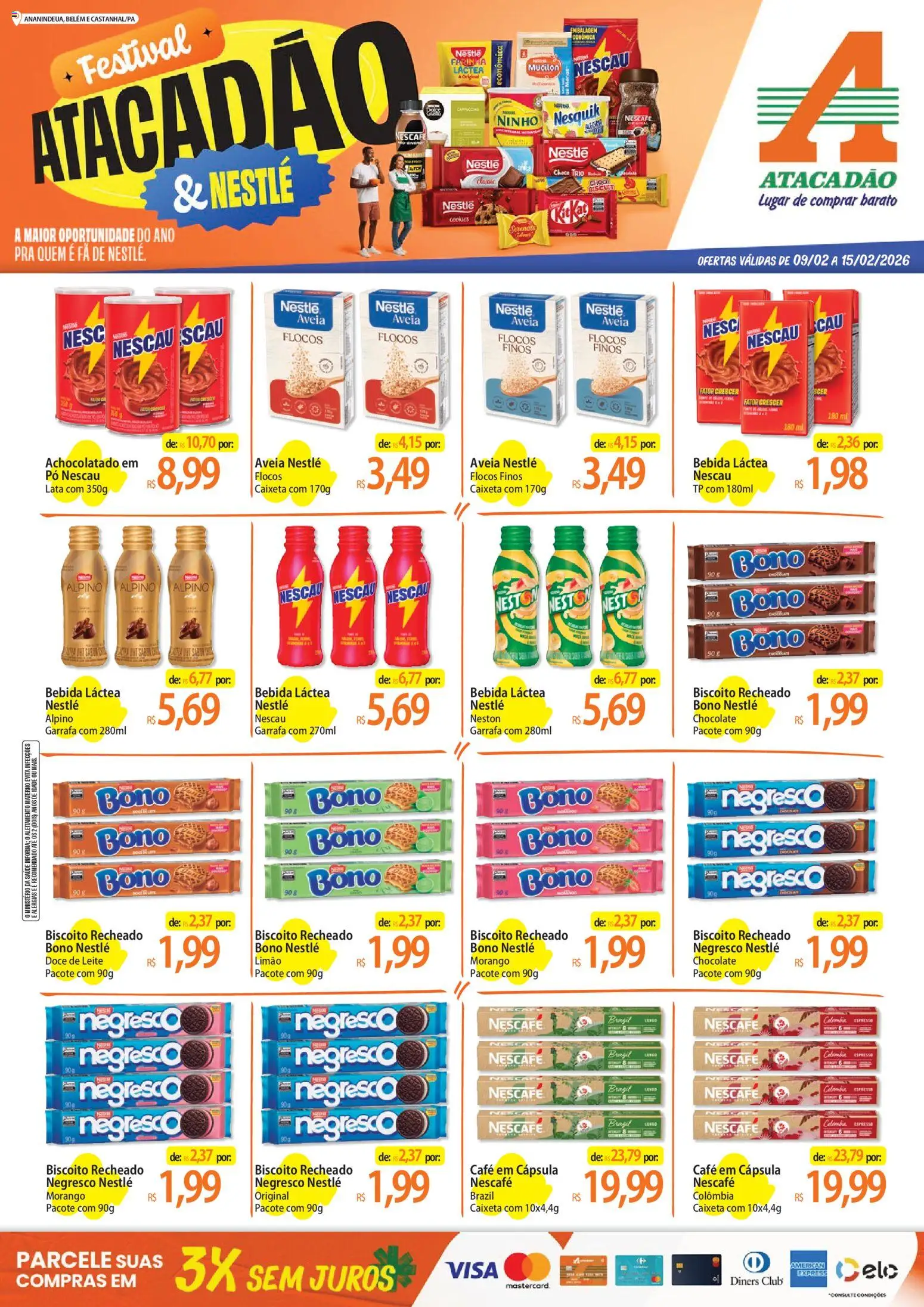 Pré-Visualização do folheto "Ofertas - PA" da loja Atacadão válido a partir de 09/02/2026