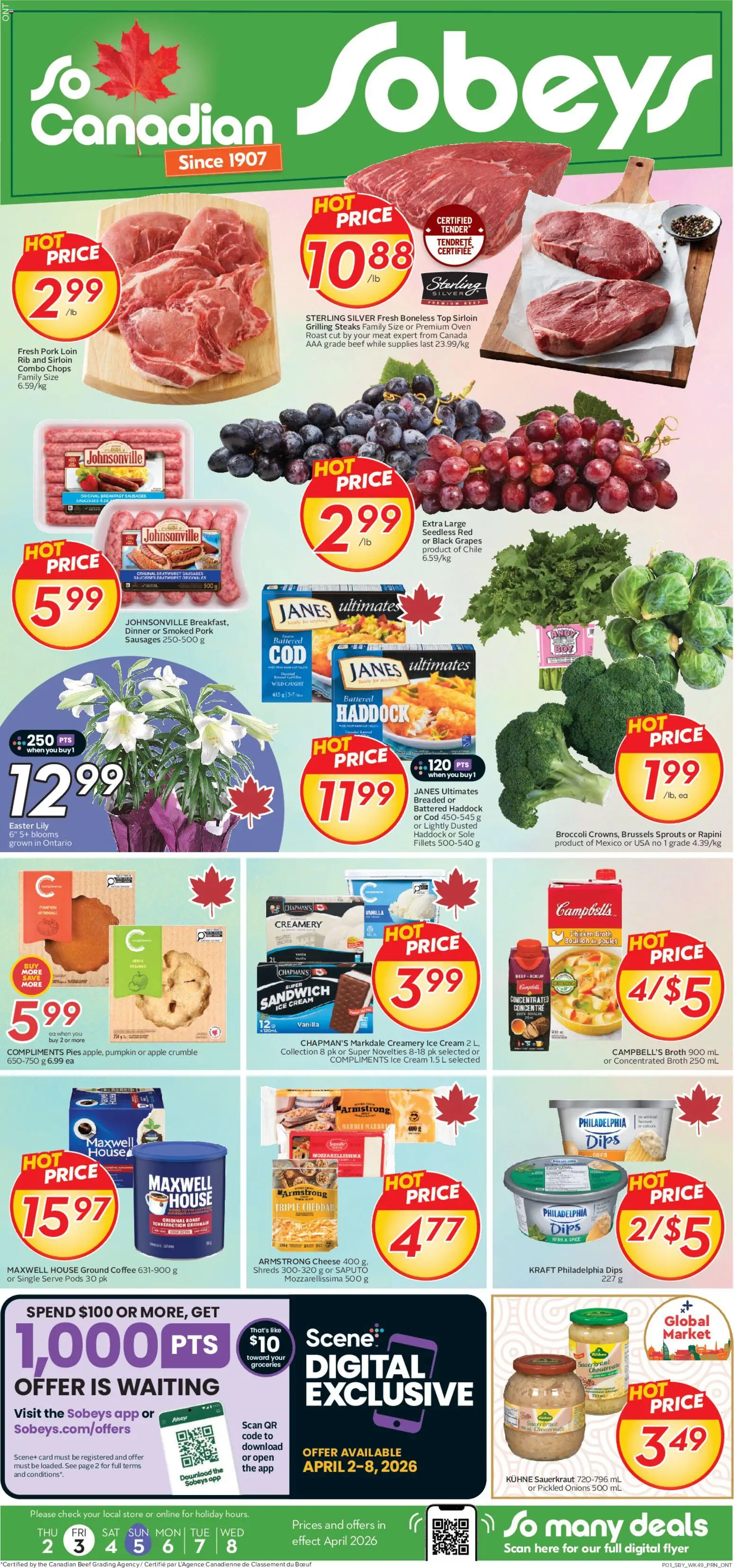 Preview of leaflet Sobeys weekly flyer / circulaire from shop Sobeys is valid from Apr 02, 2026