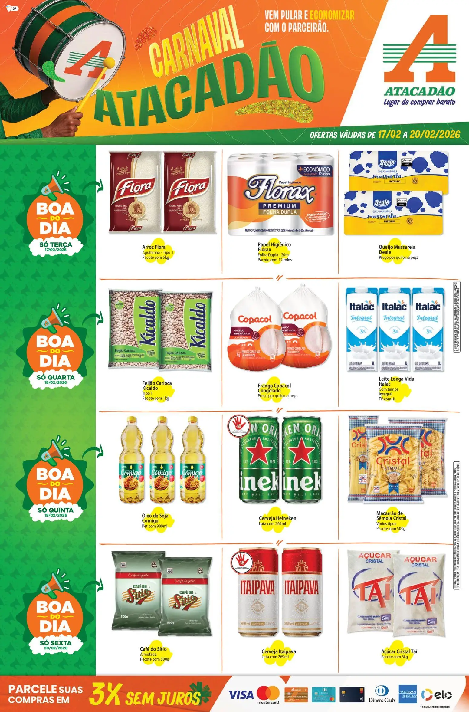 Pré-Visualização do folheto "Ofertas - DF" da loja Atacadão válido a partir de 17/02/2026