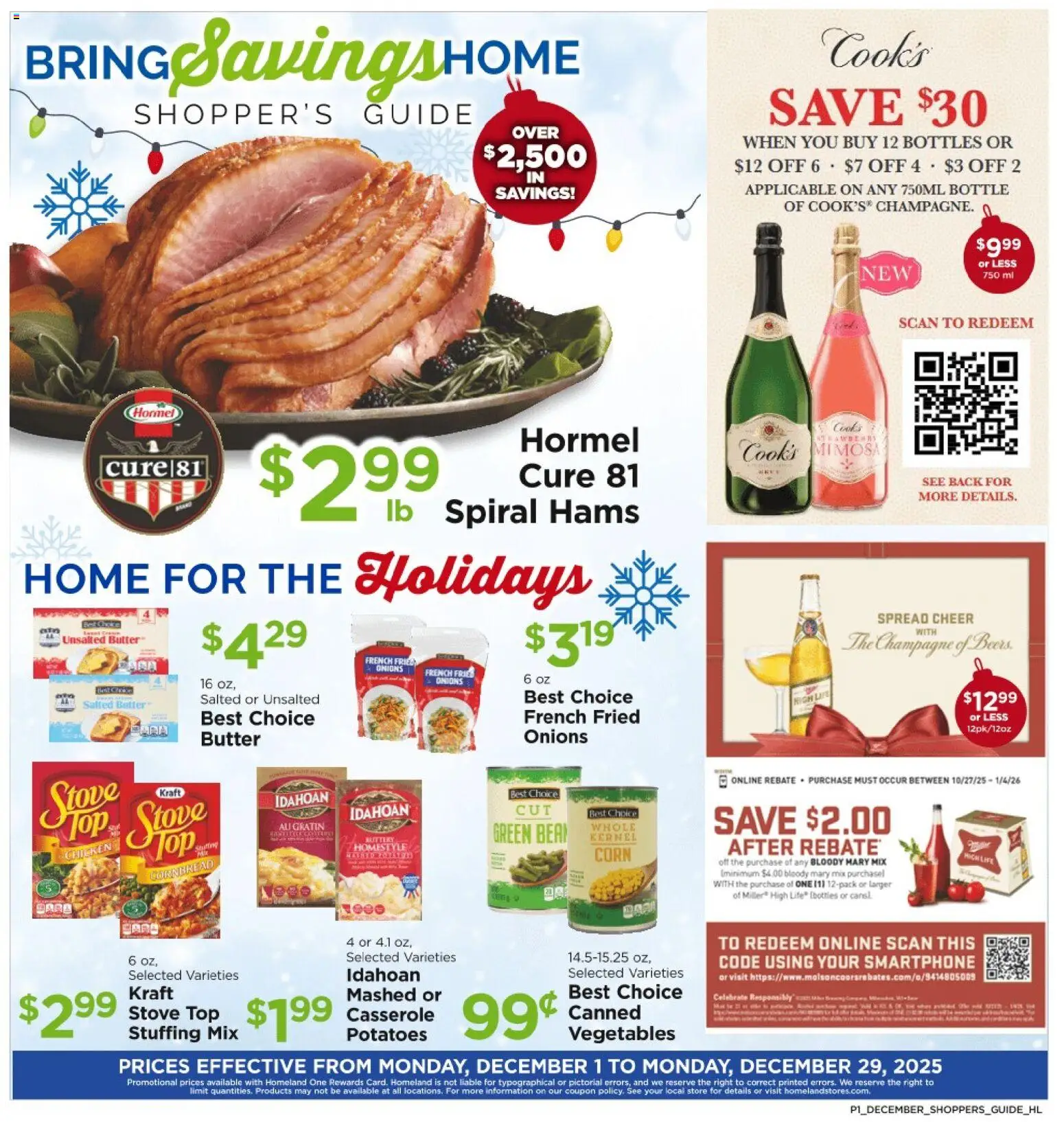 Ad Preview of Homeland Bring Savings Home Shopper's Guide from 12/01/2025