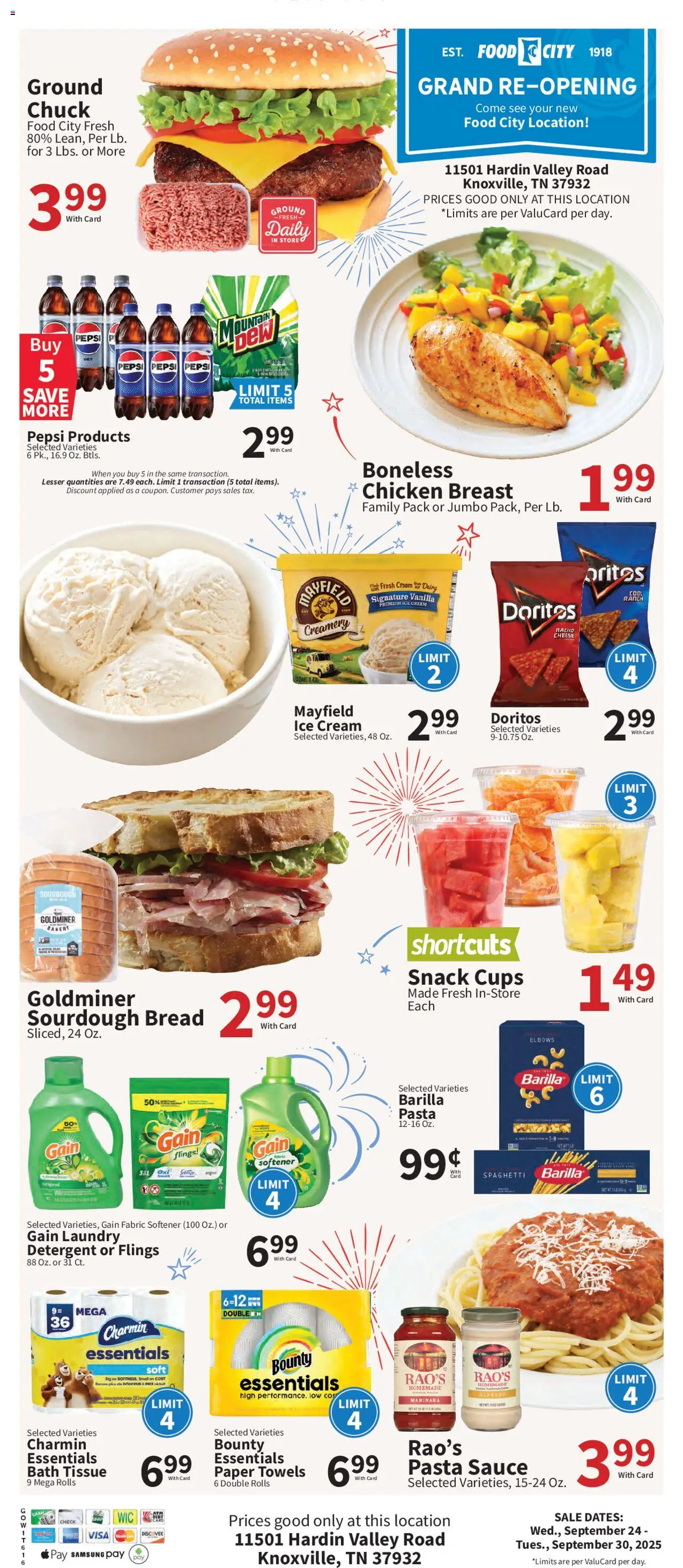 Food City Grand Opening from 09/24/2025 - Flyer - Page number 1